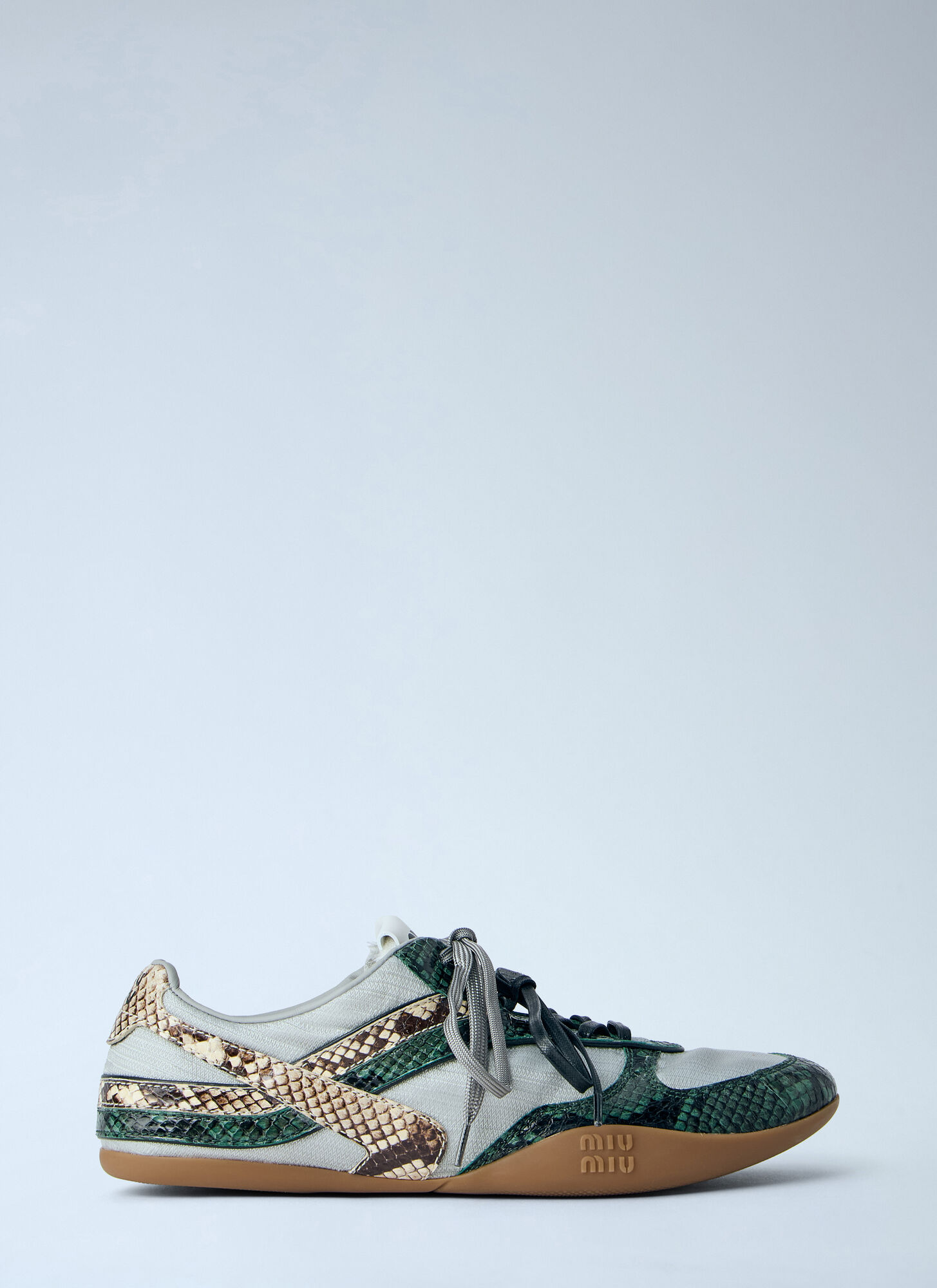 Miu Miu Men's Green Gymnasium Sneakers - Man Sneakers Eu - 40