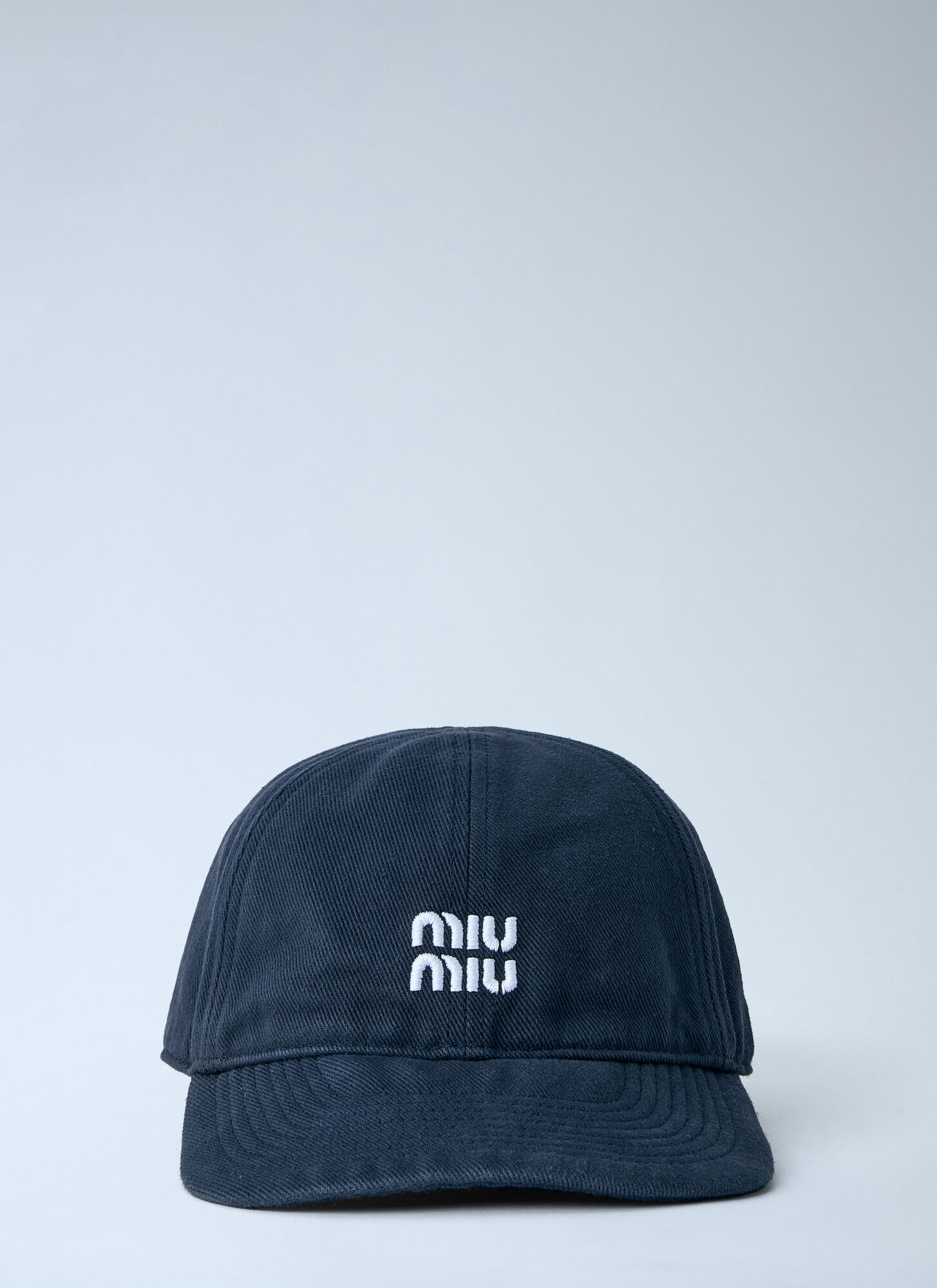 Miu Miu Men's Blue Denim Baseball Cap - Man Hats M