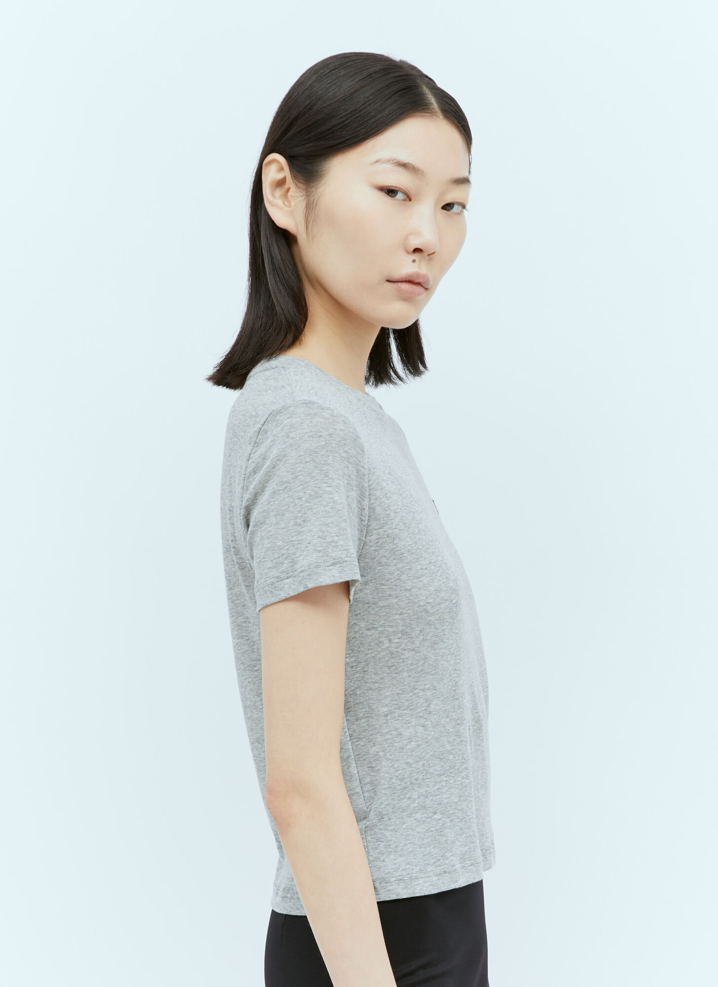  Miu Miu Miu Miu Logo Patch T-shirt - Frau T-shirts Grey S 