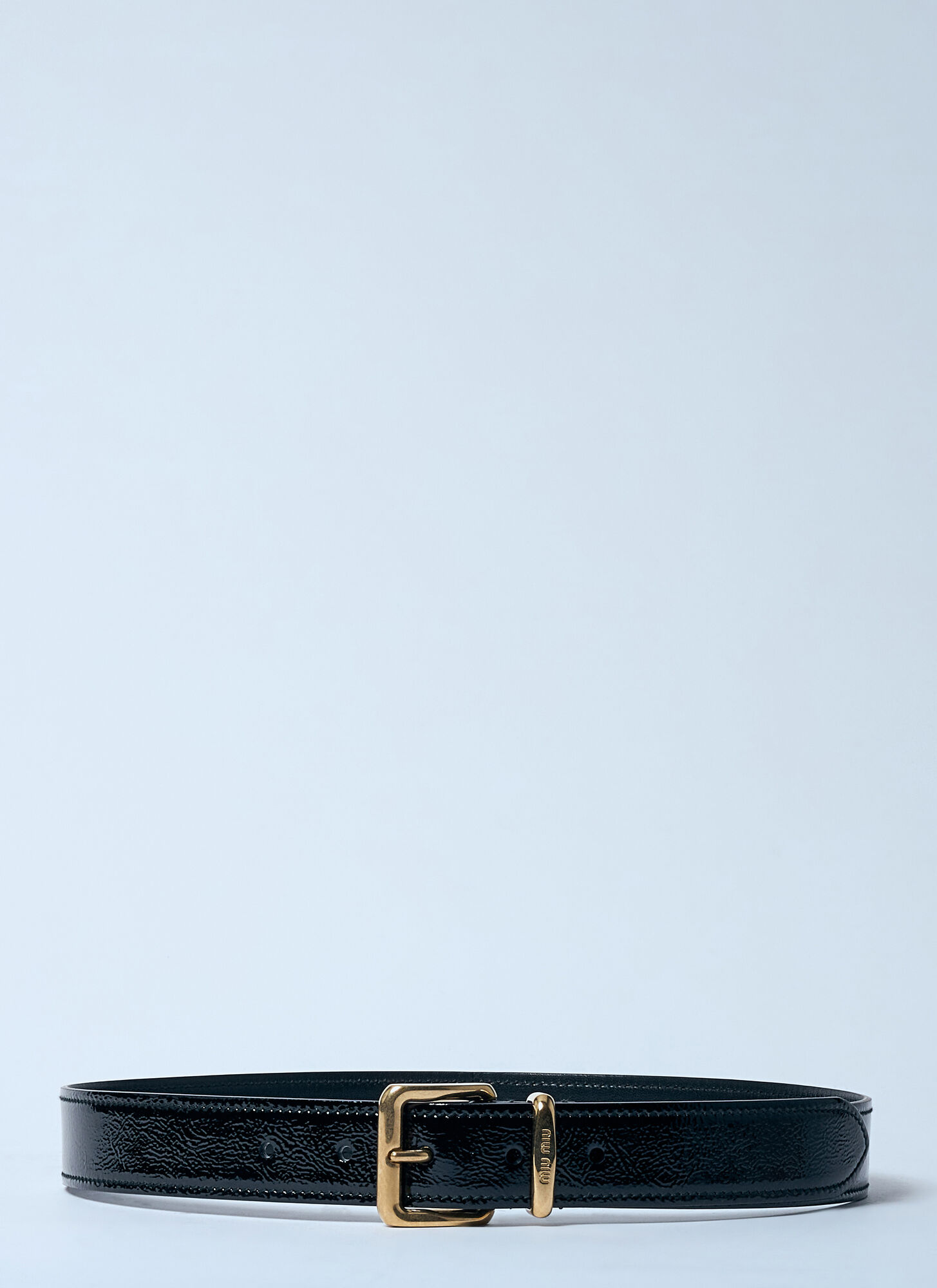  Miu Miu Miu Miu Leather Belt - Frau Gürtel Black 90 