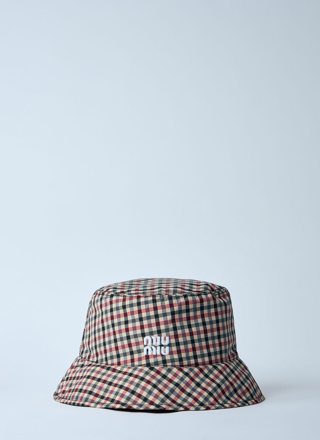 Miu Miu Vichy Bucket Hat - Woman Hats Brown One Size