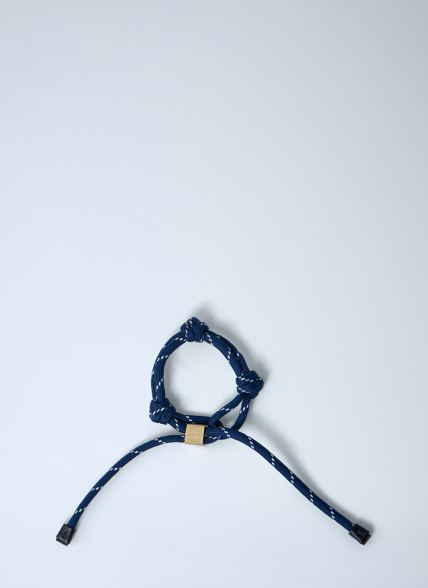 Miu Miu Cord Bracelet In Blue