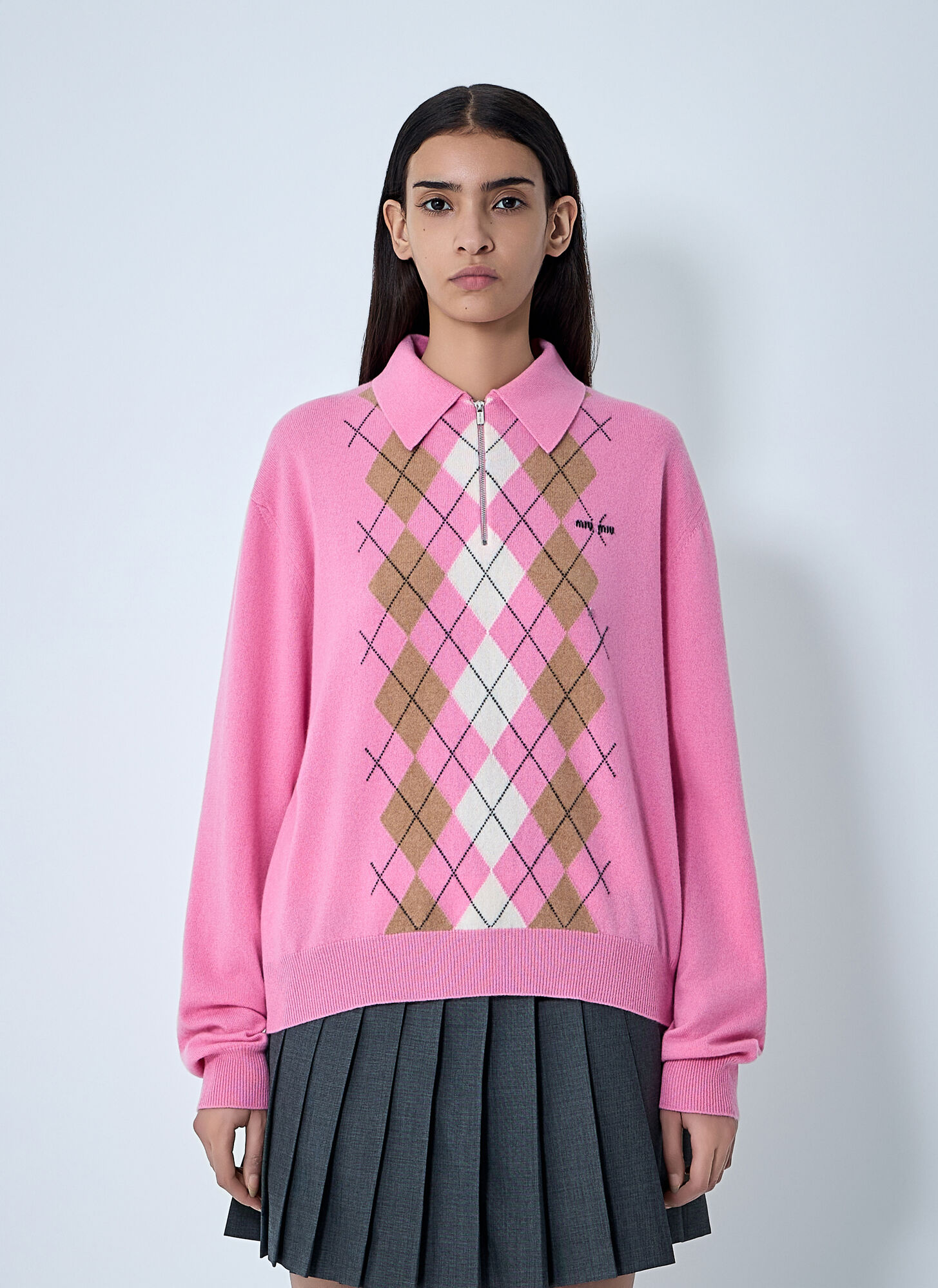 Miu Miu Women's Red Wool Sweater - Woman Knitwear It - 42