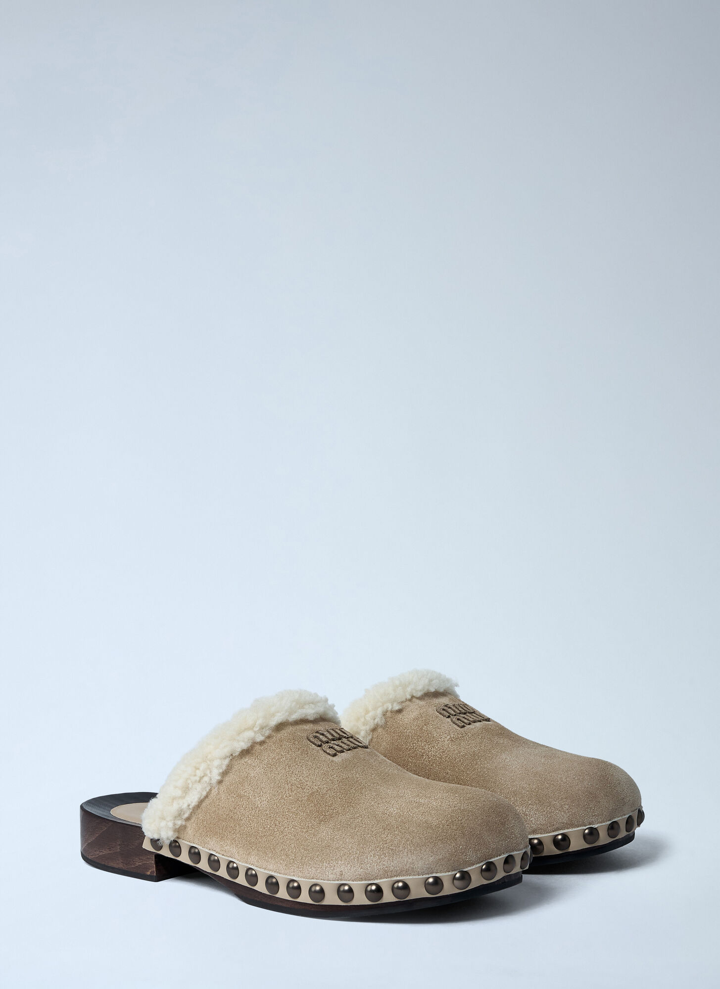  Miu Miu Miu Miu Suede Clogs - Frau Mules Black Eu - 36 