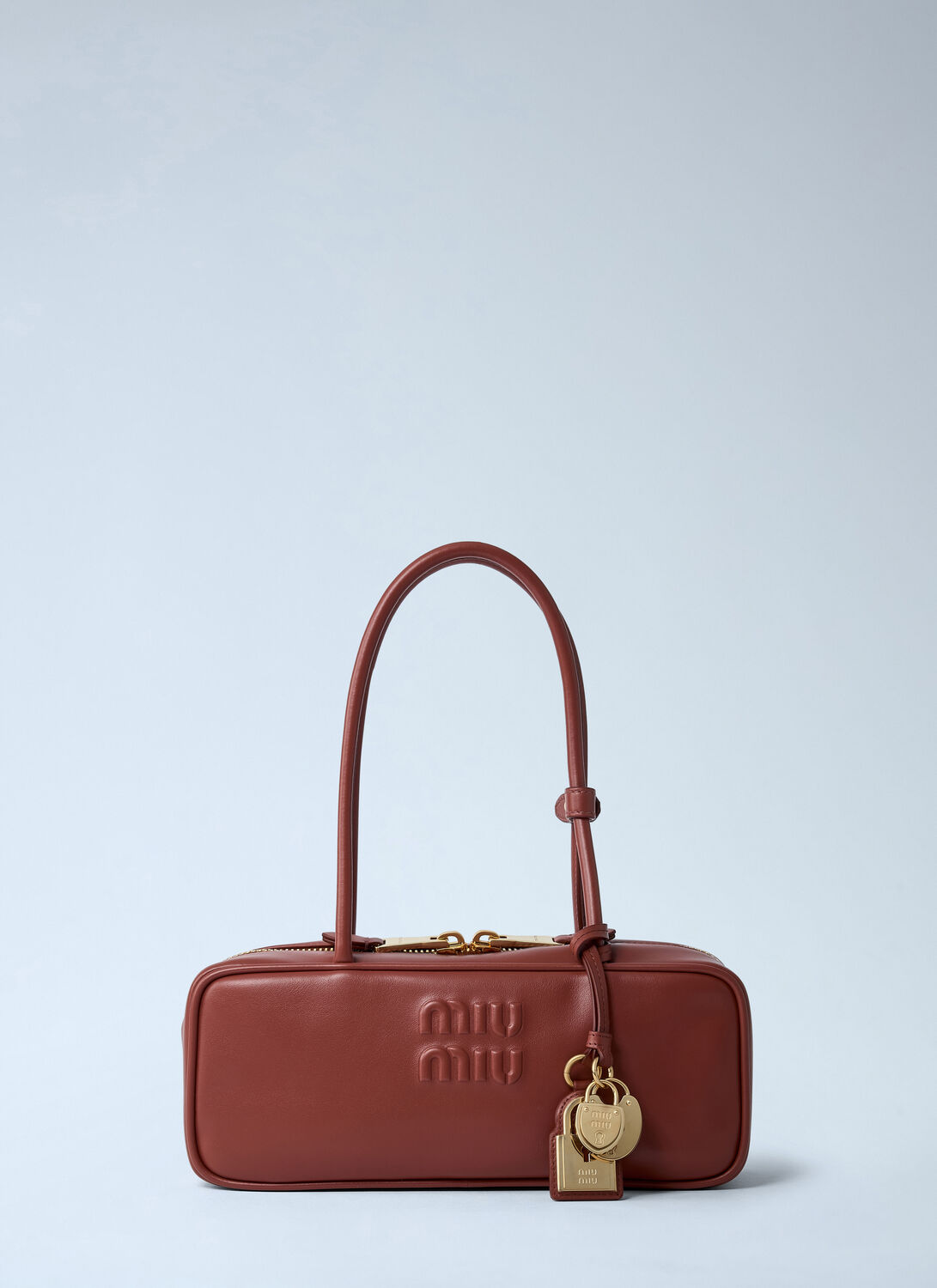 Miu Miu Beau Leather Handbag In Brown