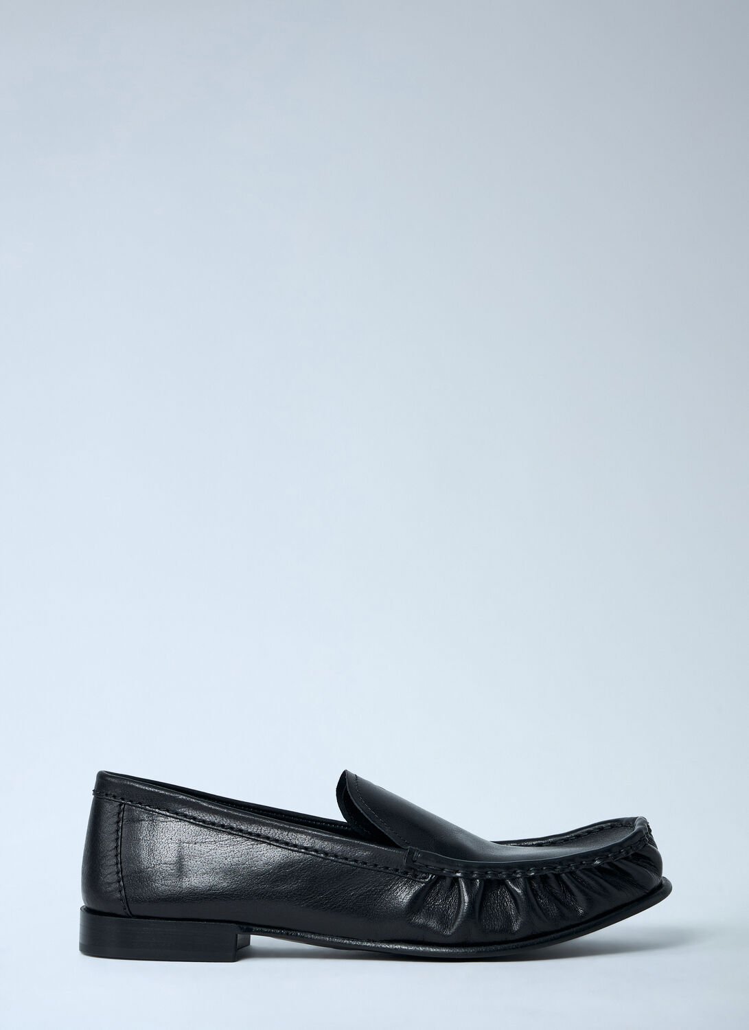 Miu Miu Leather Loafers In Black