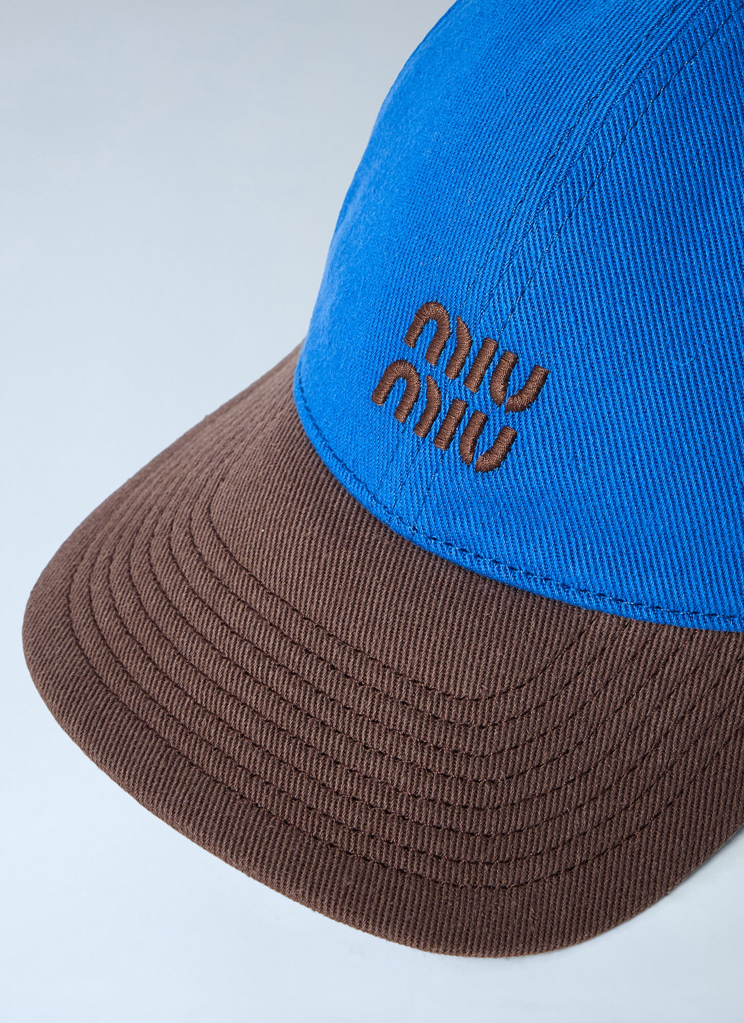  Miu Miu Miu Miu Logo Motif Baseball Cap - Frau Hats Brown M 