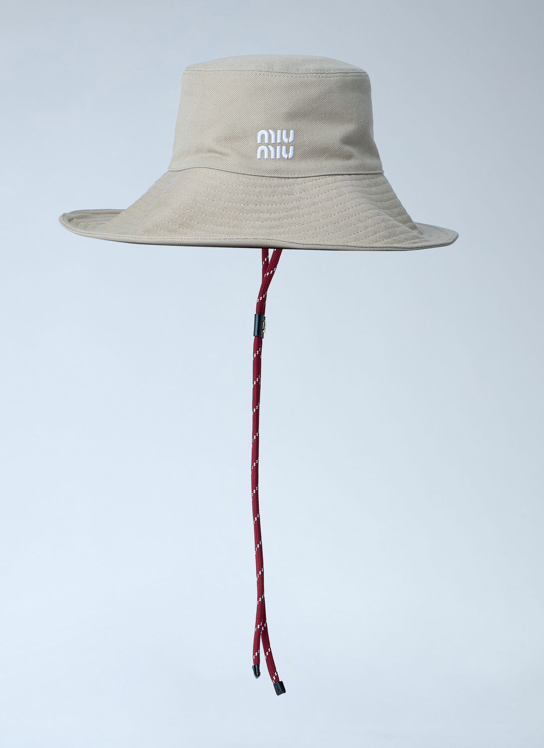 Miu Miu Denim Bucket Hat In Sand