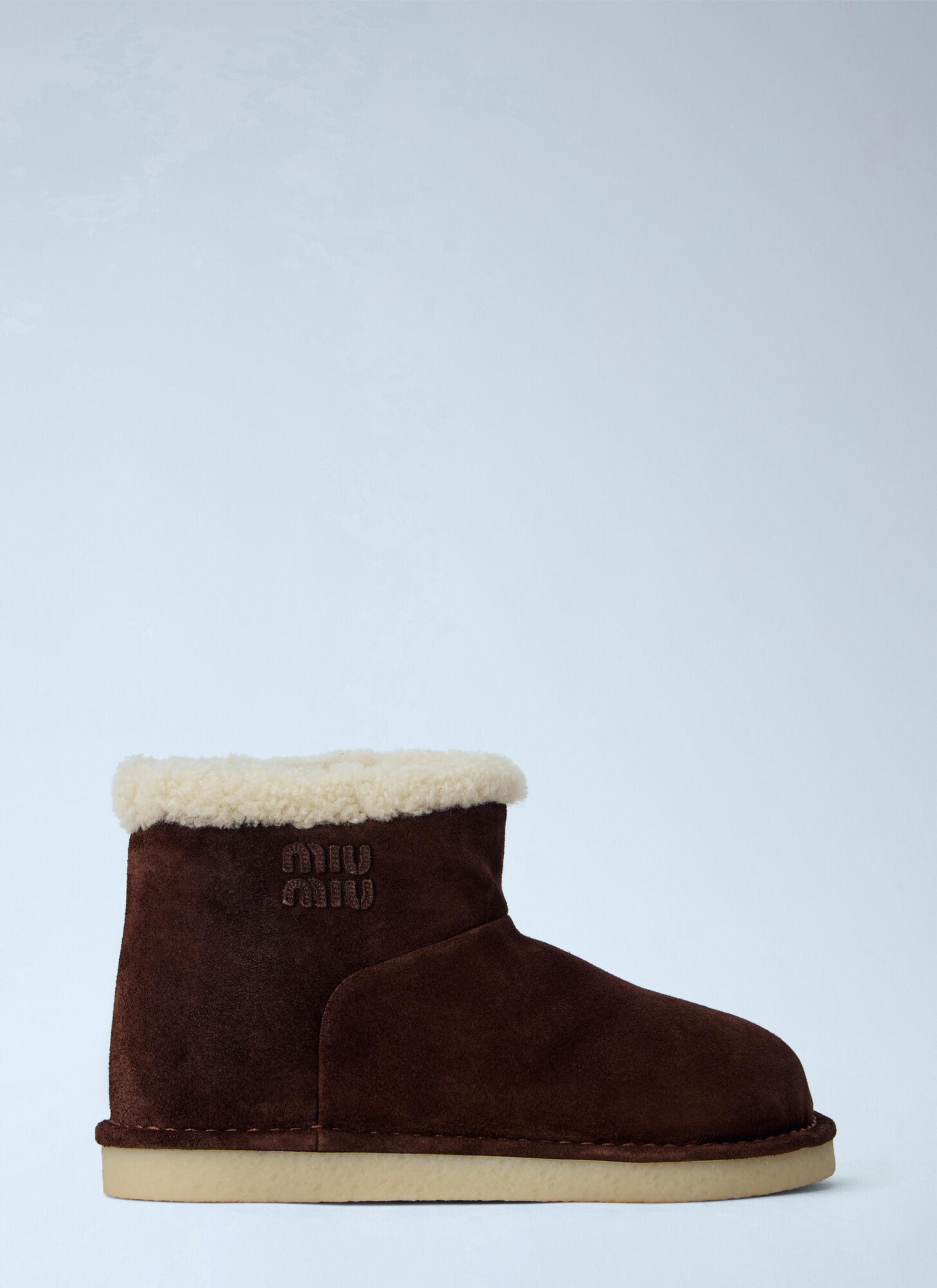 Miu Miu , Winter Boots, Female, Brown, 3 Uk, Suede Ankle Boots - Image 3