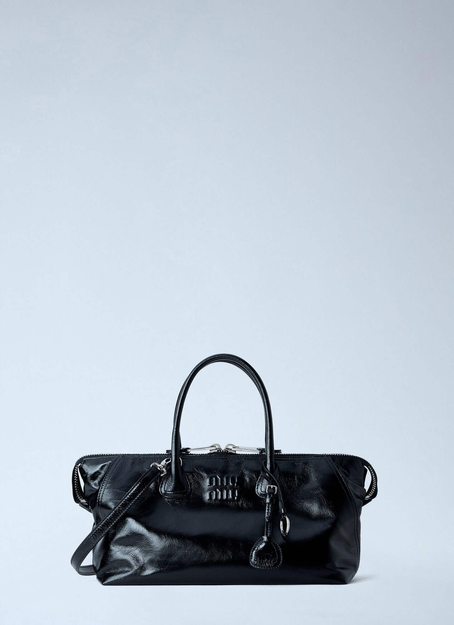 Miu Miu Women's Black Leather Top Handle Bag - Woman Shoulder Bags One Size