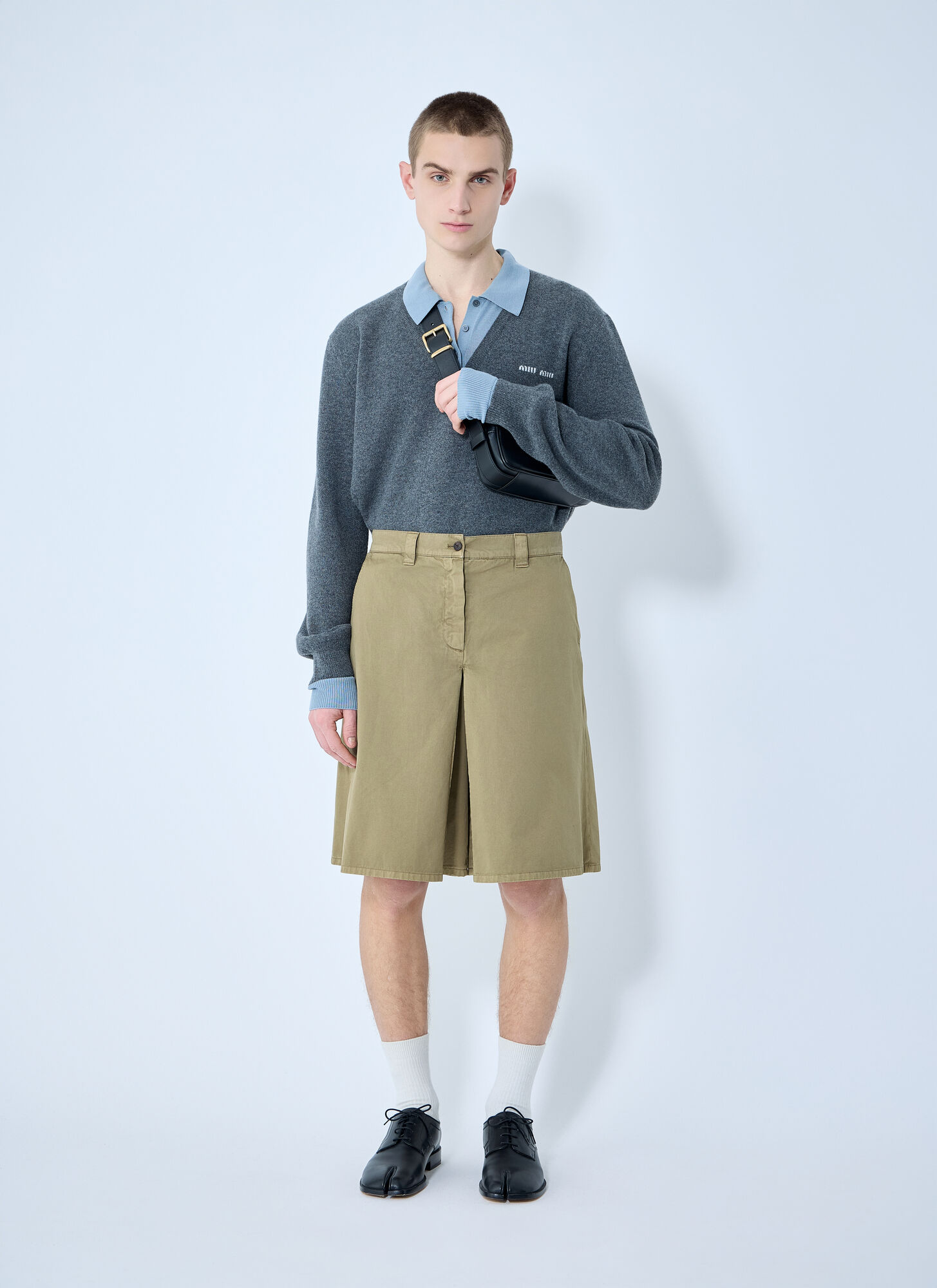  Miu Miu Miu Miu Garment-dyed Skirt -  Shorts Green It - 48 