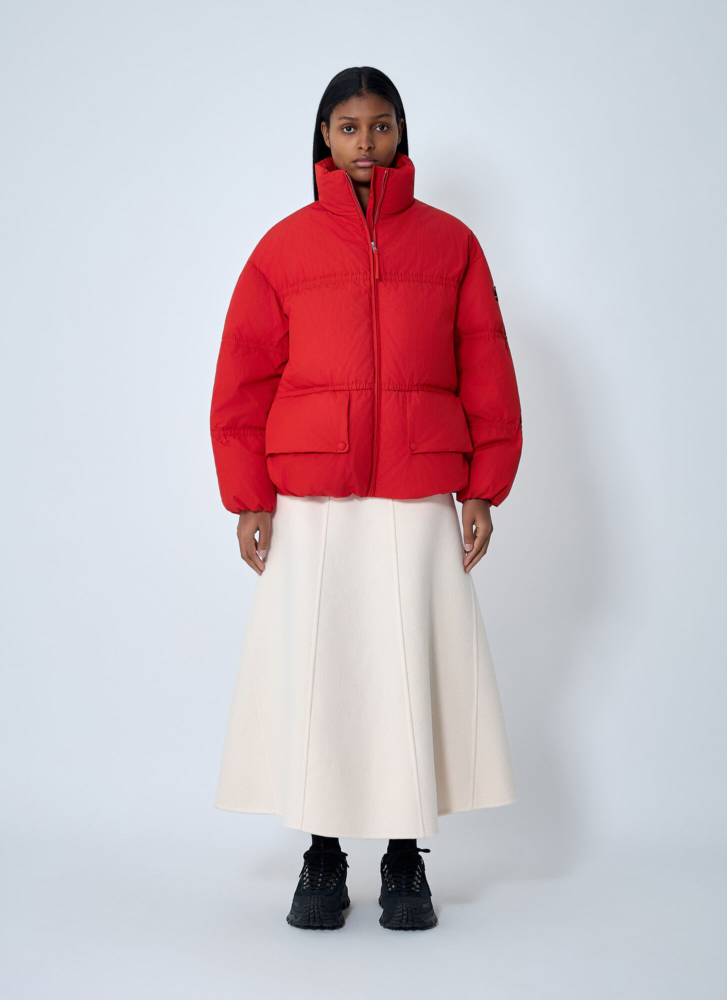  Moncler X Jil Sander Moncler X Jil Sander High-neck Puffer Jacket - Frau Jacken Red 0 