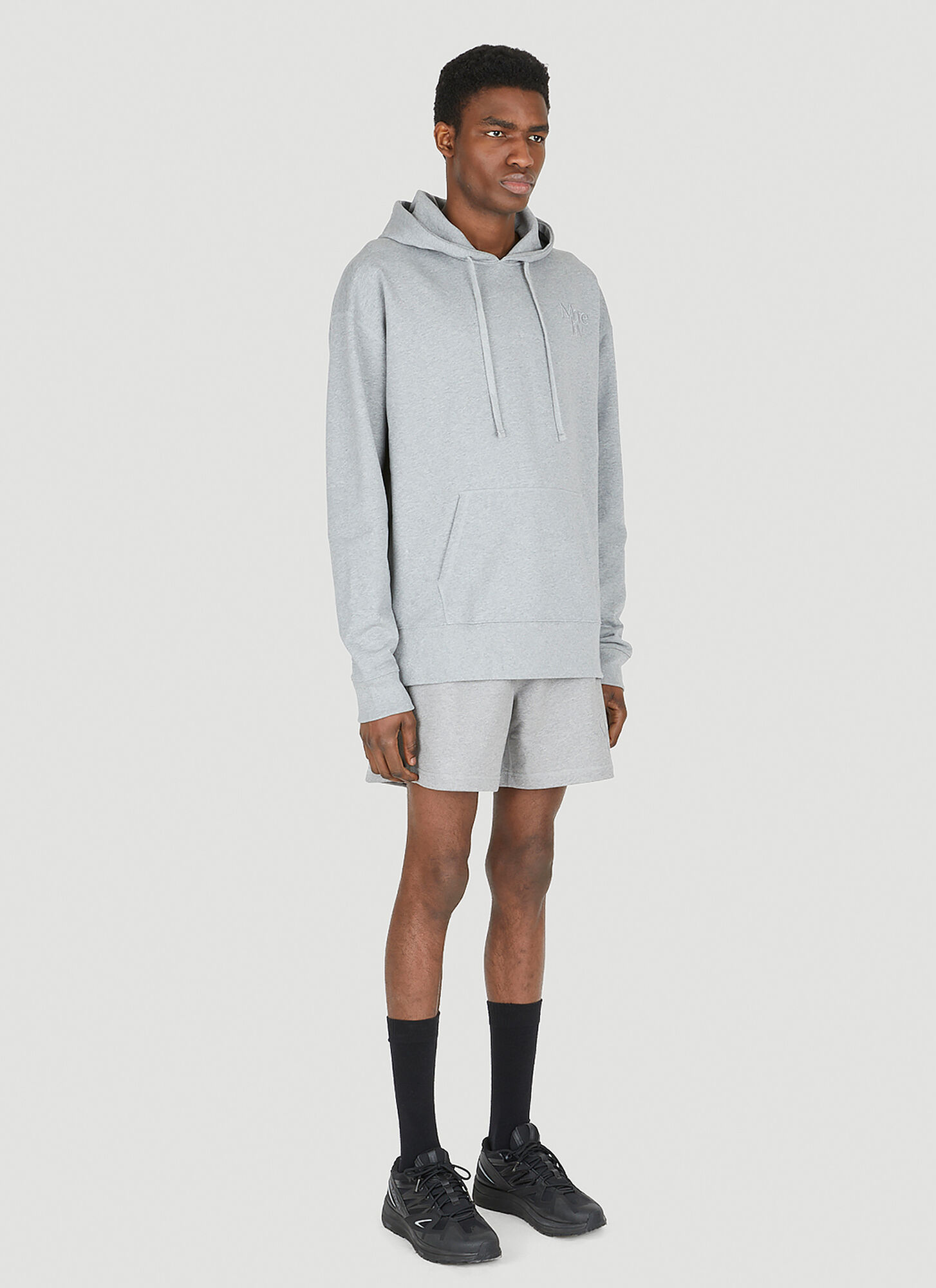  More Joy More Joy Logo Embroidered Hooded Sweatshirt -  Sweatshirts Grey Xs 
