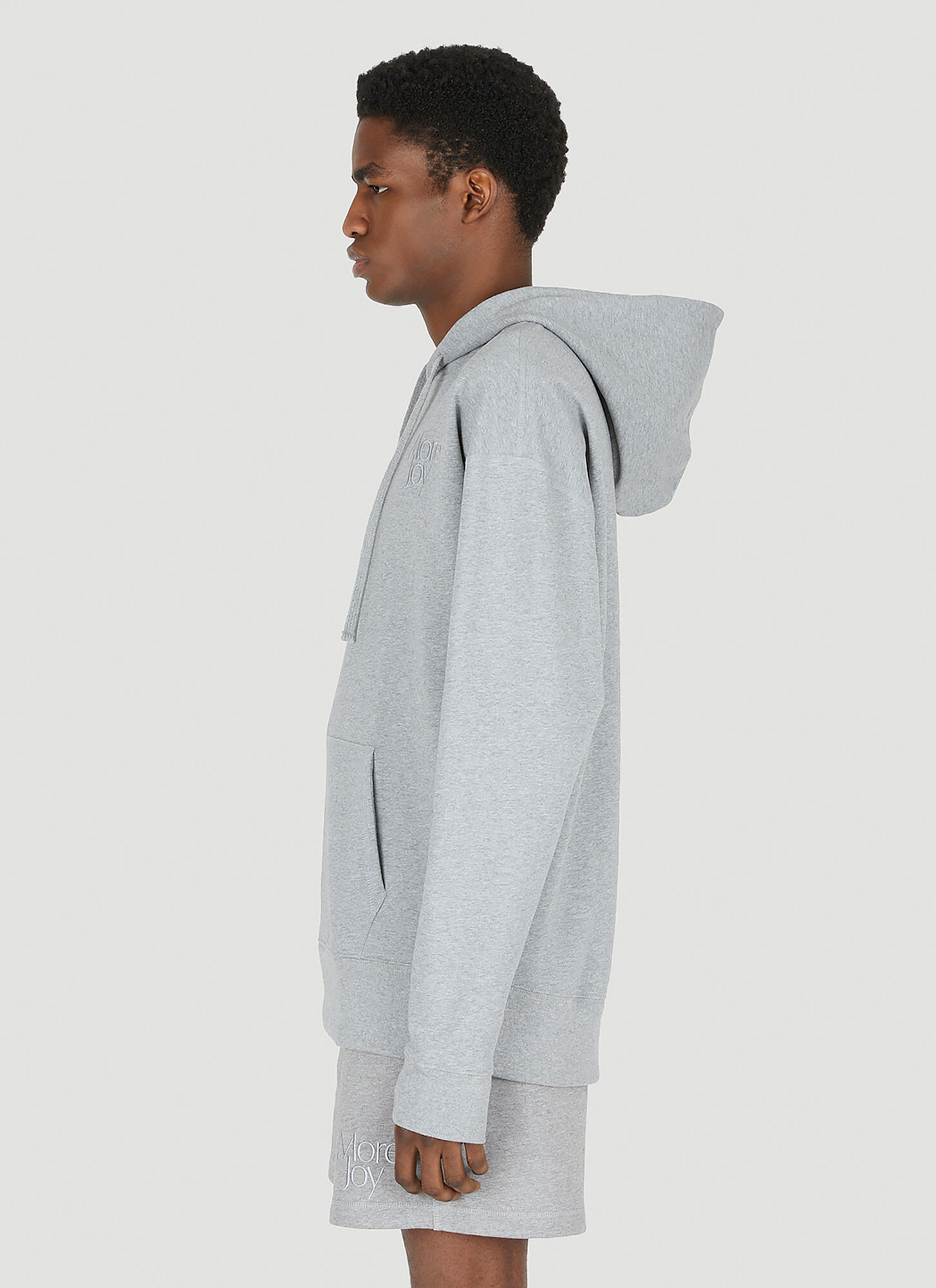  More Joy More Joy Logo Embroidered Hooded Sweatshirt -  Sweatshirts Grey Xs 