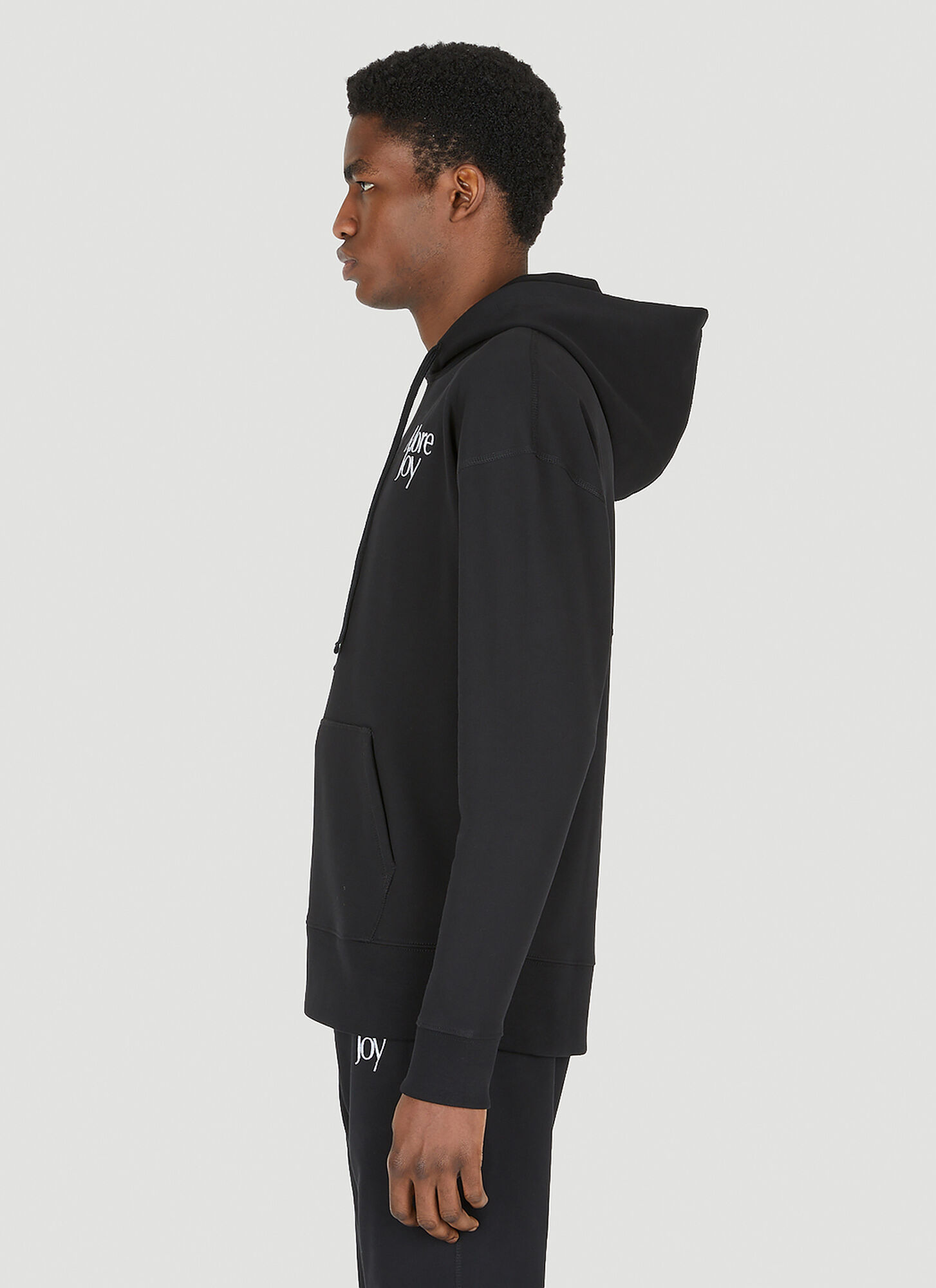  More Joy More Joy Logo Embroidered Hooded Sweatshirt -  Sweatshirts Black M 