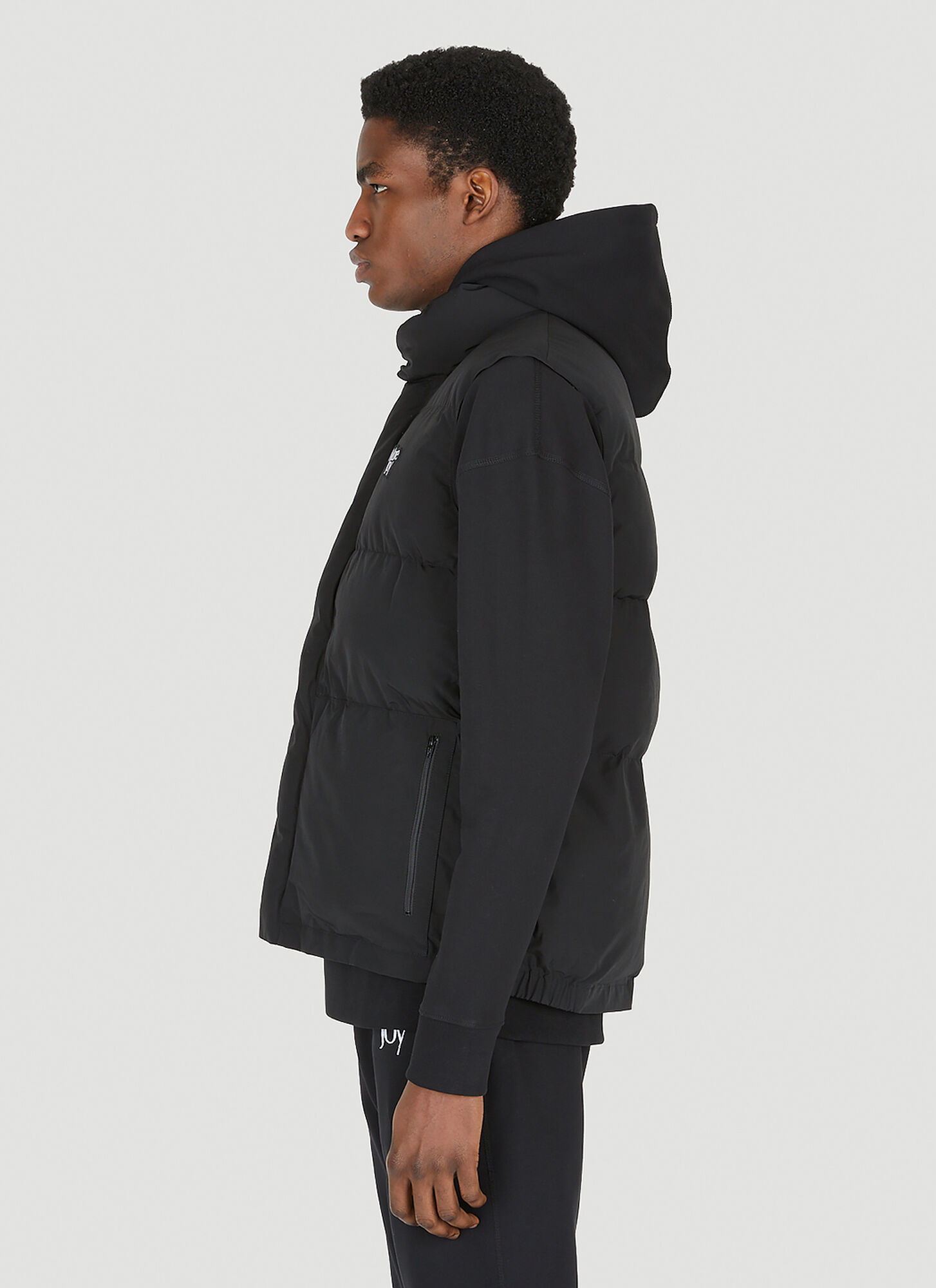  More Joy More Joy Logo Puffer Vest -  Jackets Black Xs 