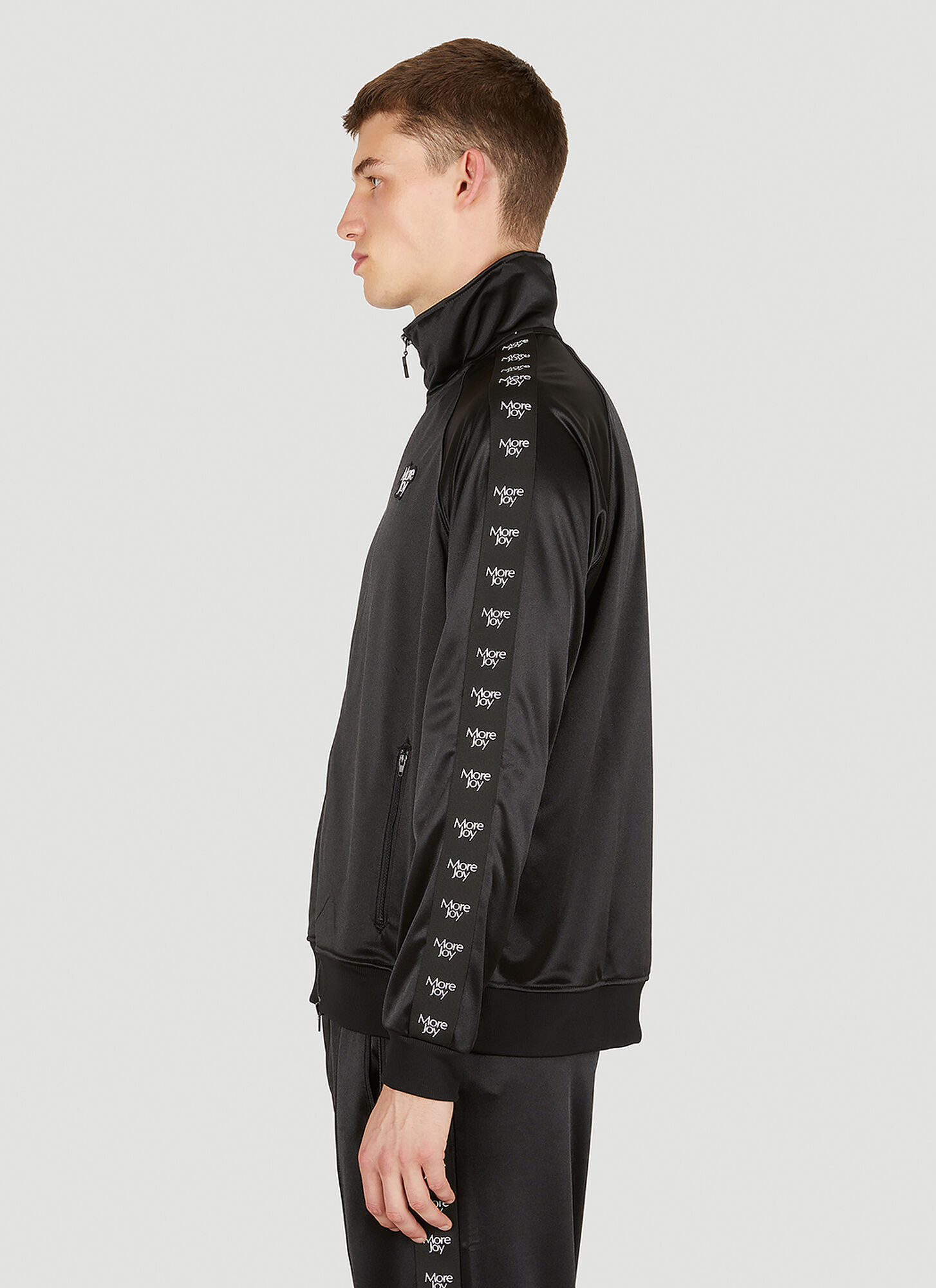 More Joy More Joy Logo Tape Track Jacket -  Sweatshirts Black L 