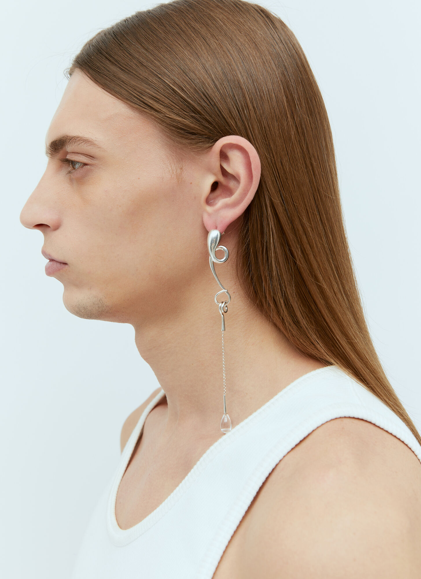  Milko Boyarov Milko Boyarov Long Viscous Drop Earrings -  Schmuck Silver One Size 