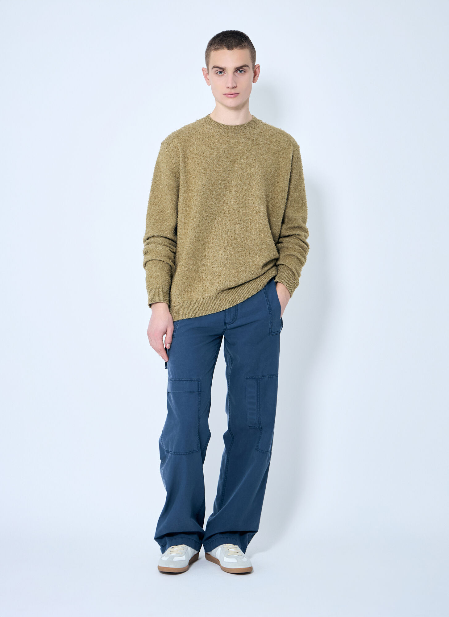  Maison Margiela Maison Margiela Pilling Crewneck Sweater - Mann Strick Brown L 