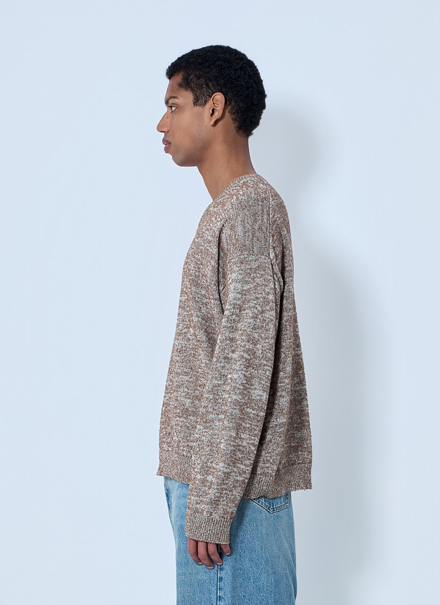  Maison Margiela Maison Margiela V-neck Knit Sweater - Mann Strick Brown L 