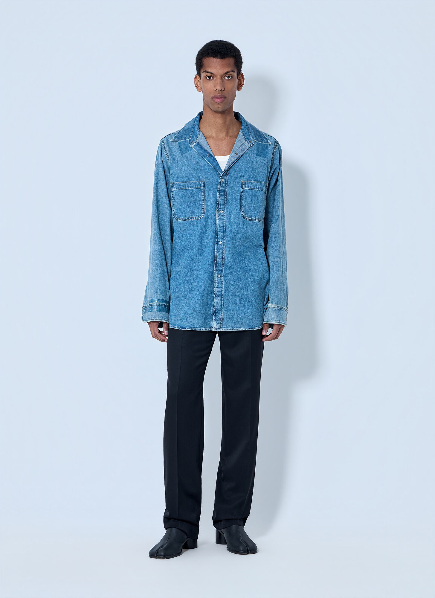  Maison Margiela Maison Margiela Denim Button-down Shirt - Mann Hemden Blue It - 48 