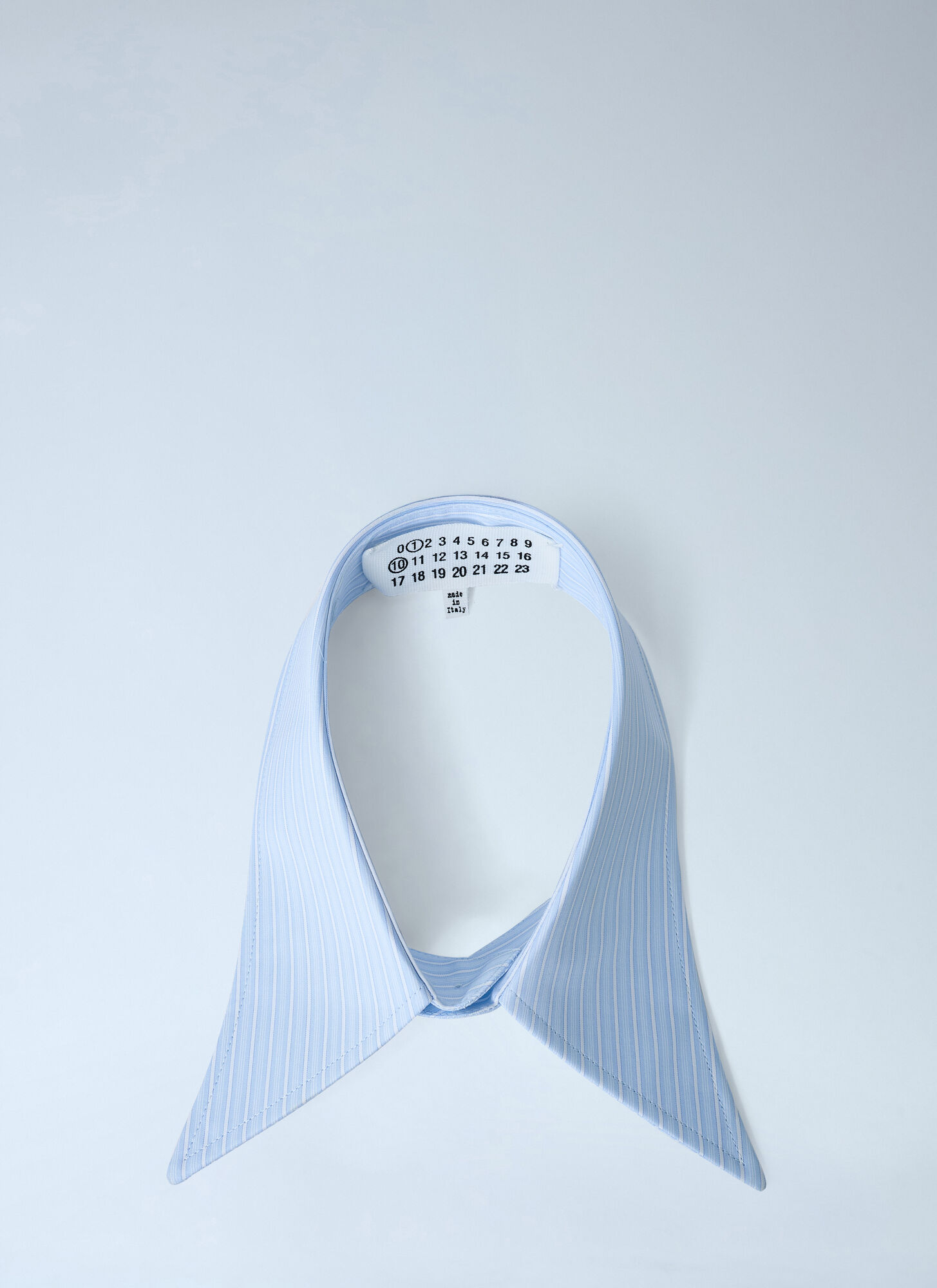 Maison Margiela Donna Light Blue Striped Collar - Woman Scarves 40