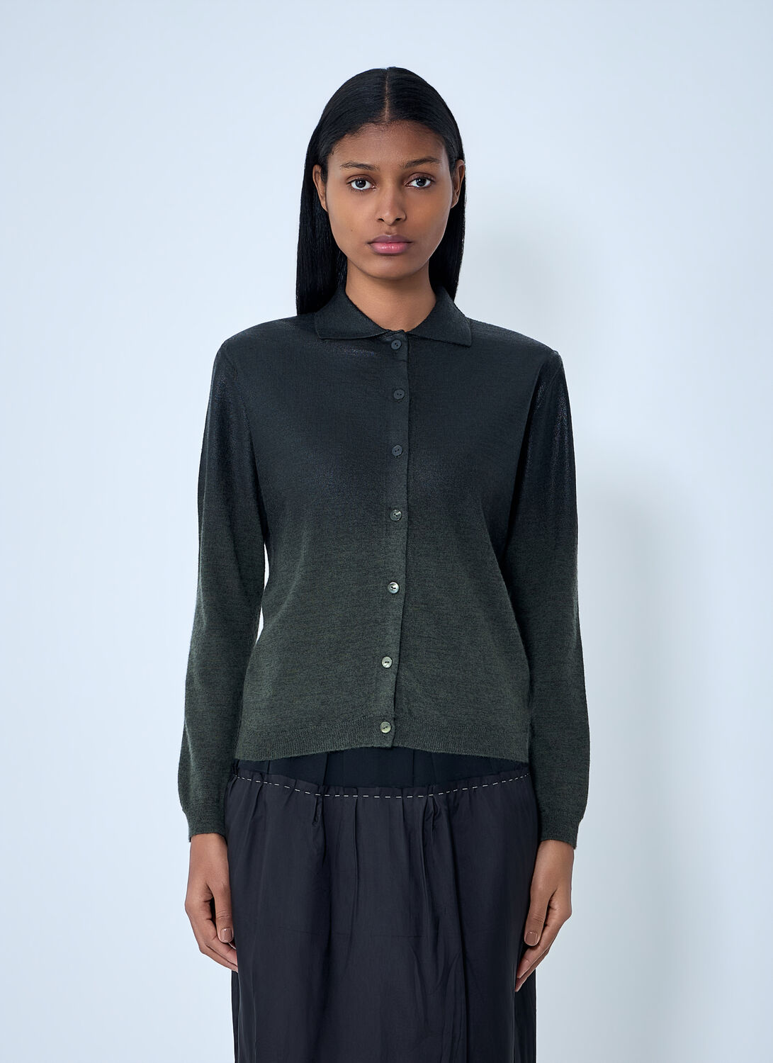 Maison Margiela Button-up Knit Cardigan - Woman Knitwear Green M Maison