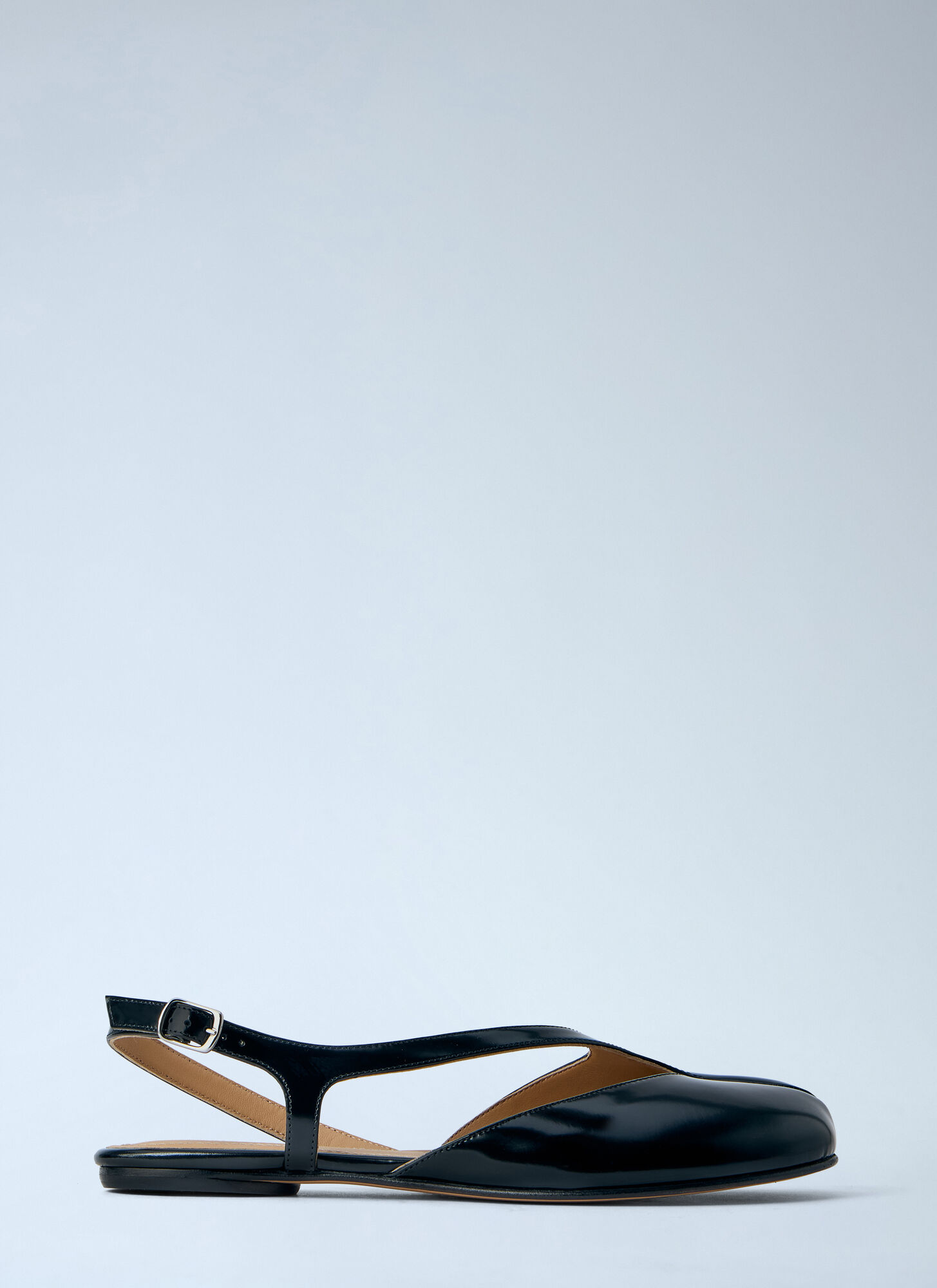 Maison Margiela Maison Margiela Tabi Flat Slingback - Woman Flats Black Eu - 37　メゾン マルジェラ タビ フラット スリングバック - 女性 フラット ブラック Eu - 37