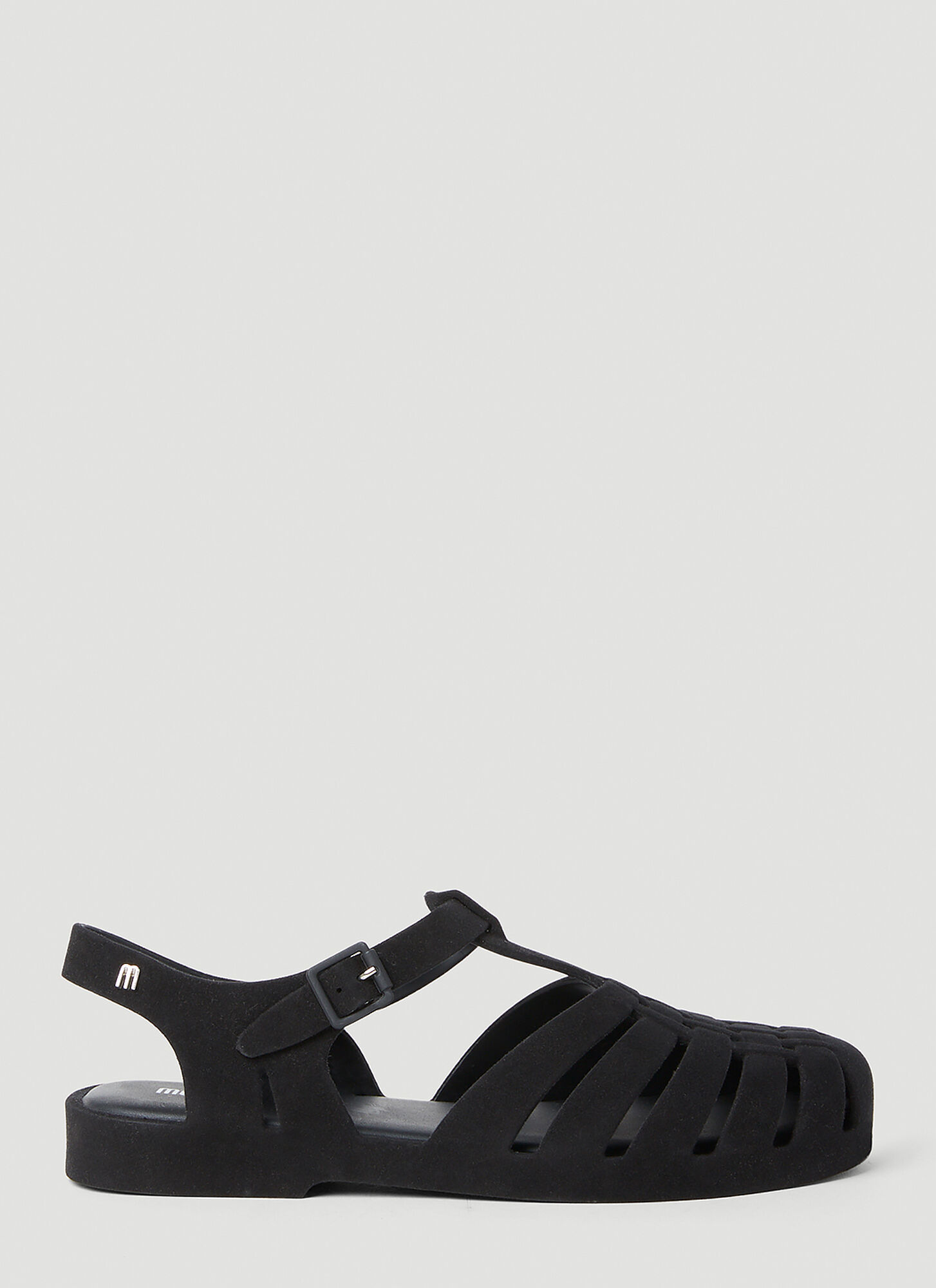 Shop Melissa Possession Velvet Sandals In Black