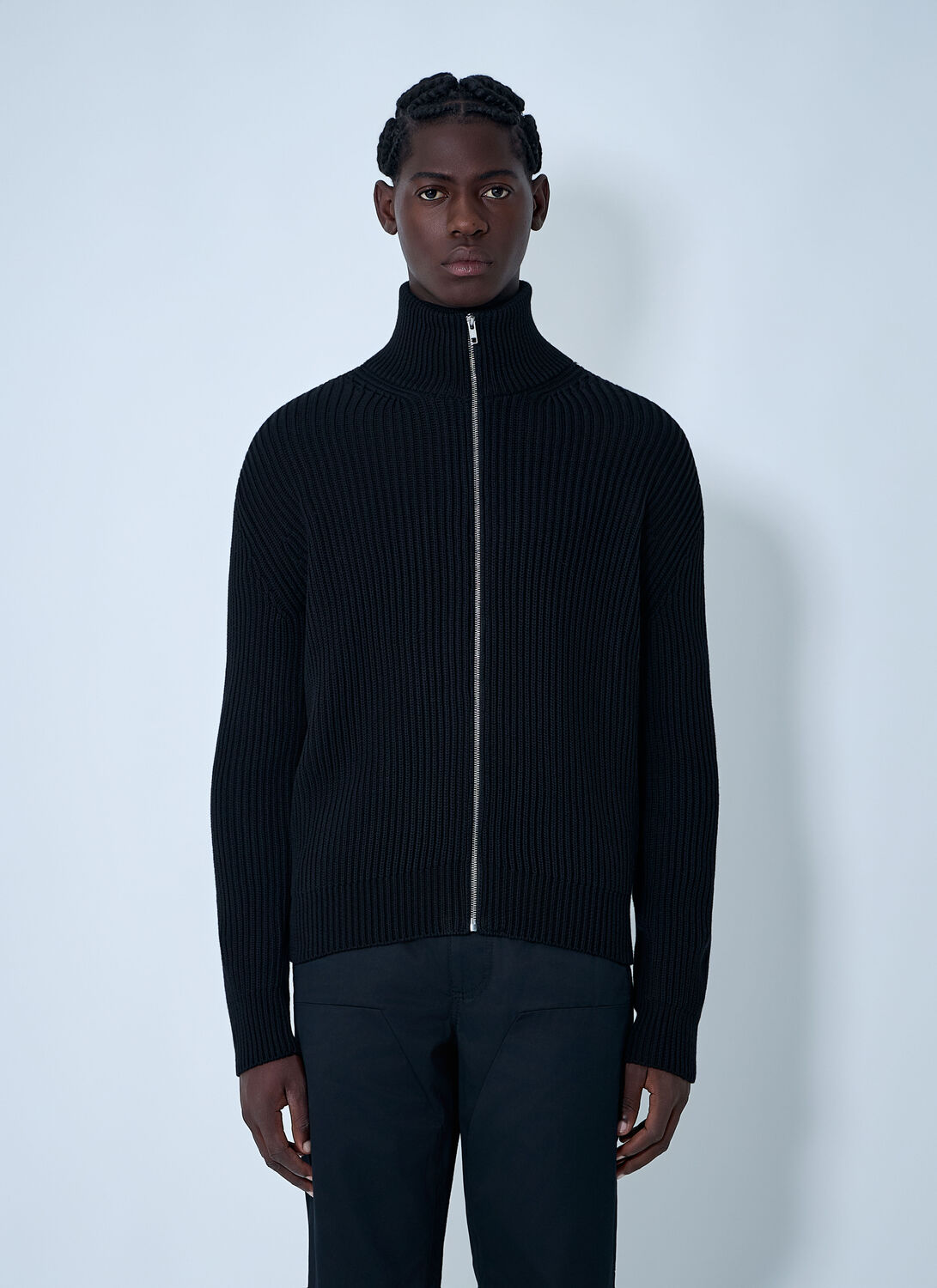 Mm6 Maison Margiela Rib Knit Sweater In Blue