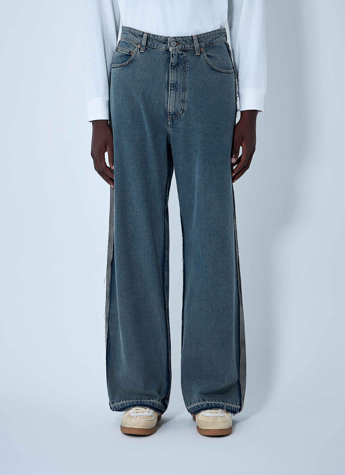 MM6 Maison Margiela Five-pocket Jeans - Man Jeans Light Grey 34　MM6 メゾン マルジェラ 5 ポケット ジーンズ - マン ジーンズ ライトグレー 34 MM6