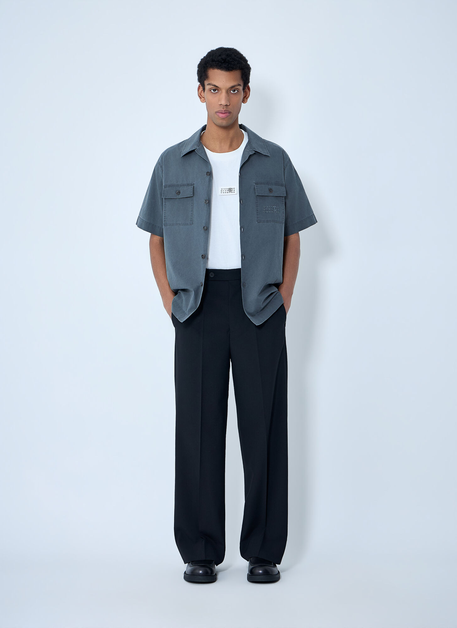  Mm6 Maison Margiela Mm6 Maison Margiela Button-down Utility Shirt - Mann Hemden Grey It - 46 