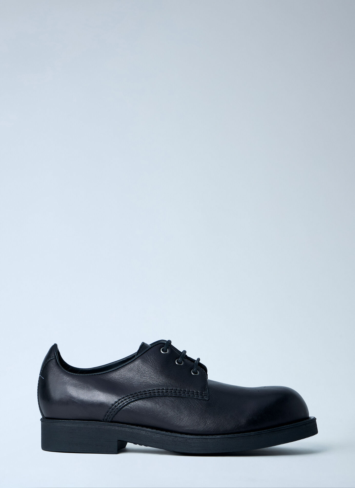 MM6 Maison Margiela Leather Derby Shoes – Man Lace Ups Black Eu – 43