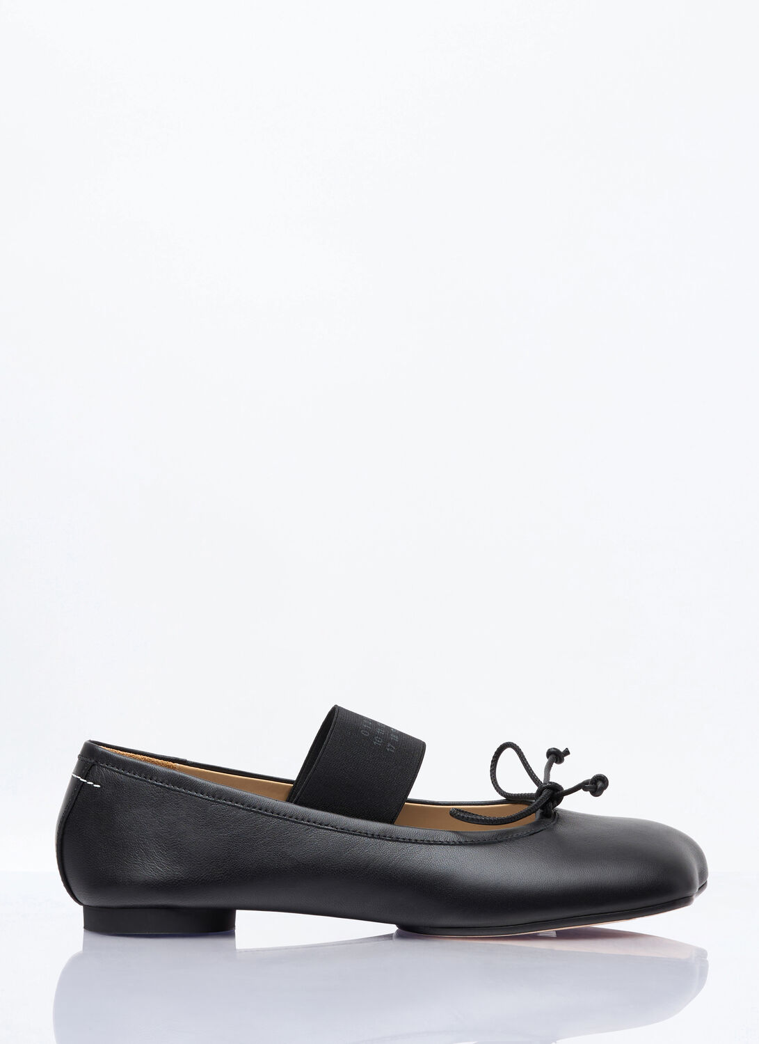 MM6 Maison Margiela Anatomic Ballerina Shoes - Woman Flats Black Eu - 36