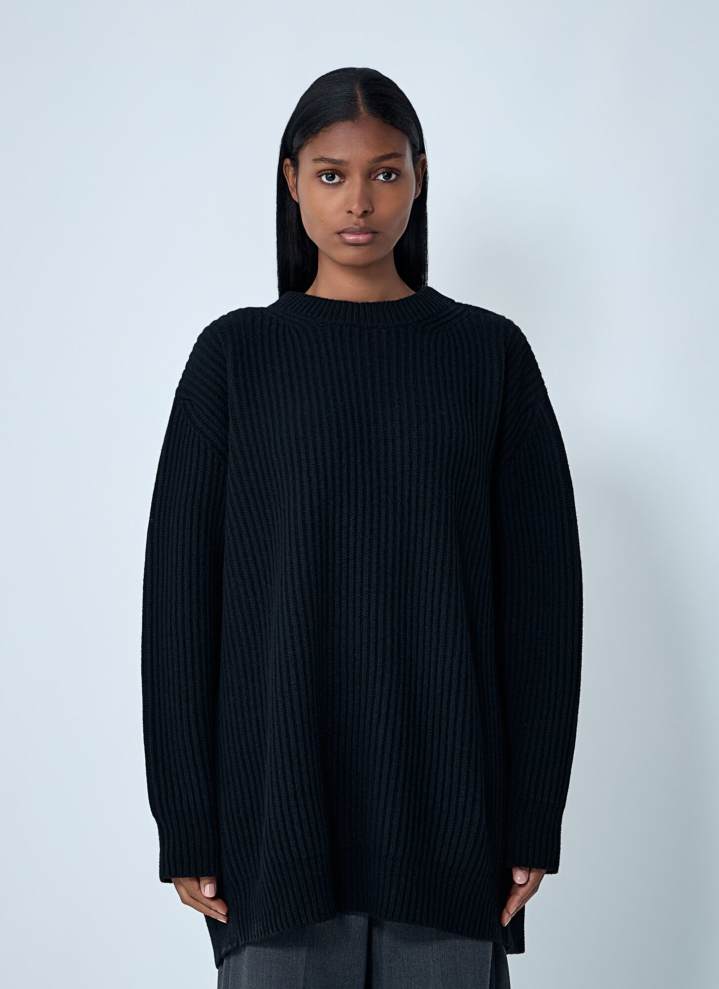 Mm6 Maison Margiela 撞色拼接针织衫 - Female 针织衫 Black M