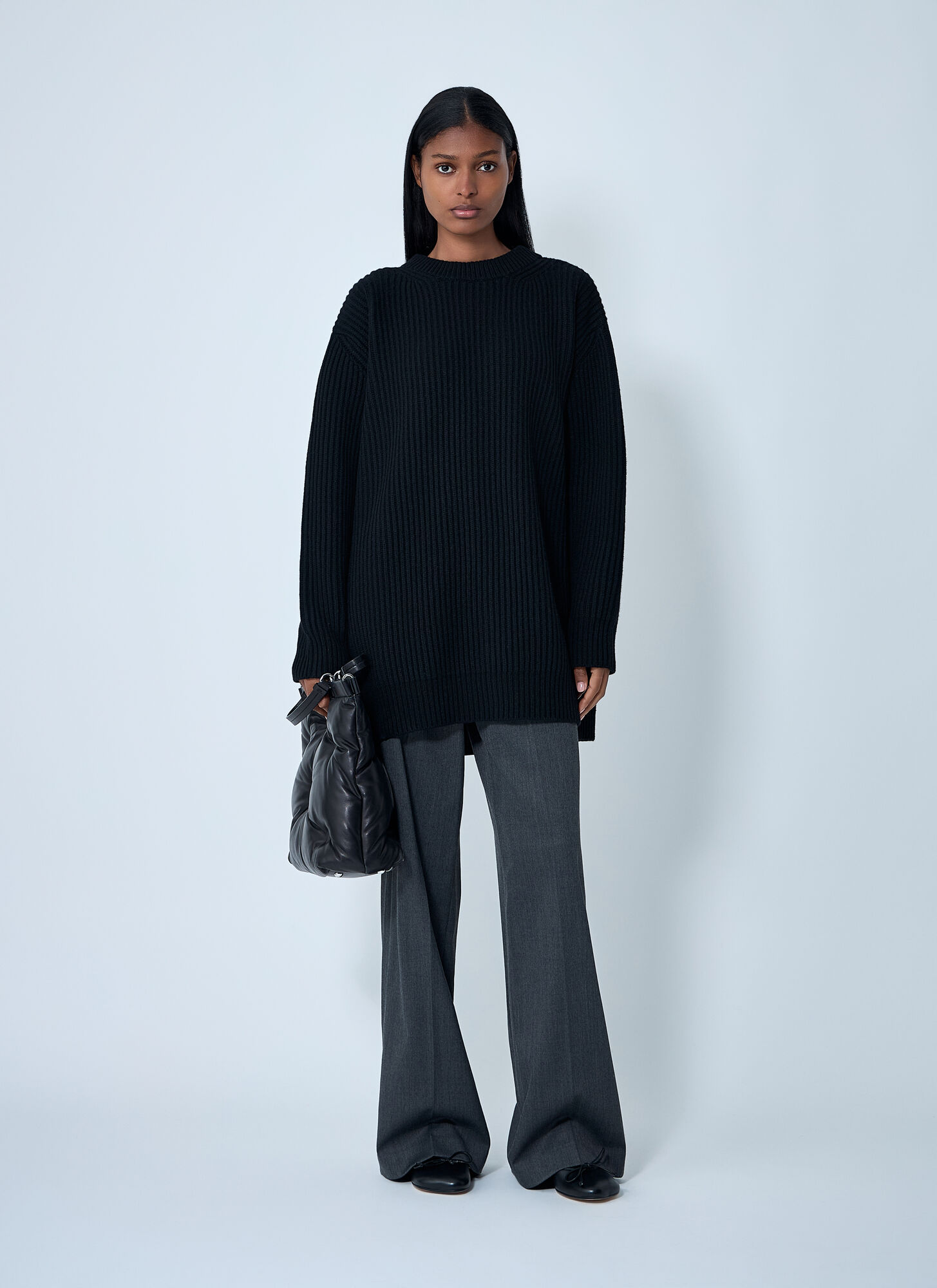  Mm6 Maison Margiela Mm6 Maison Margiela Contrast Panel Sweater - Frau Strick Black M 