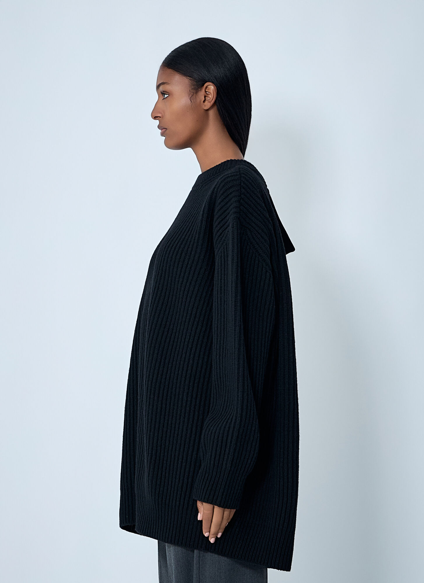  Mm6 Maison Margiela Mm6 Maison Margiela Contrast Panel Sweater - Frau Strick Black M 