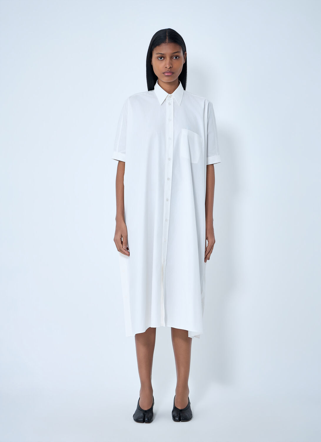 MM6 Maison Margiela Button-down Midi Dress - Woman Dresses White It - 42