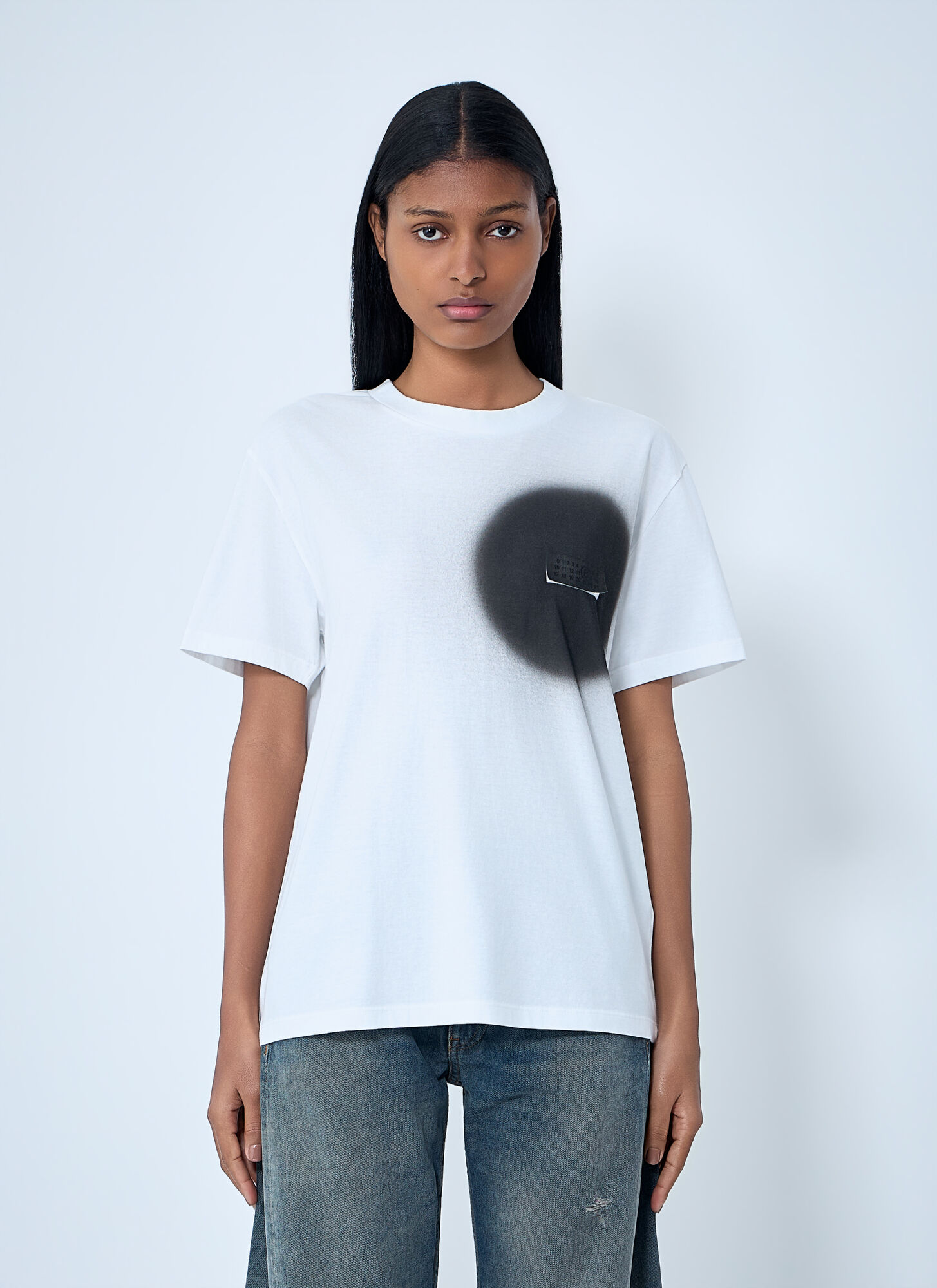 MM6 Maison Margiela Logo Motif T-shirt - Woman T-shirts White L　MM6 メゾン マルジェラ ロゴ モチーフ T シャツ - 女性 T シャツ ホワイト L MM6