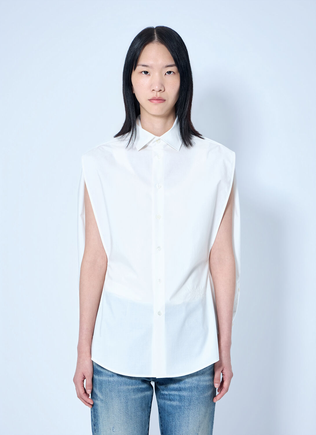 MM6 Maison Margiela Long-sleeved Shirt - Woman Shirts White It - 38
