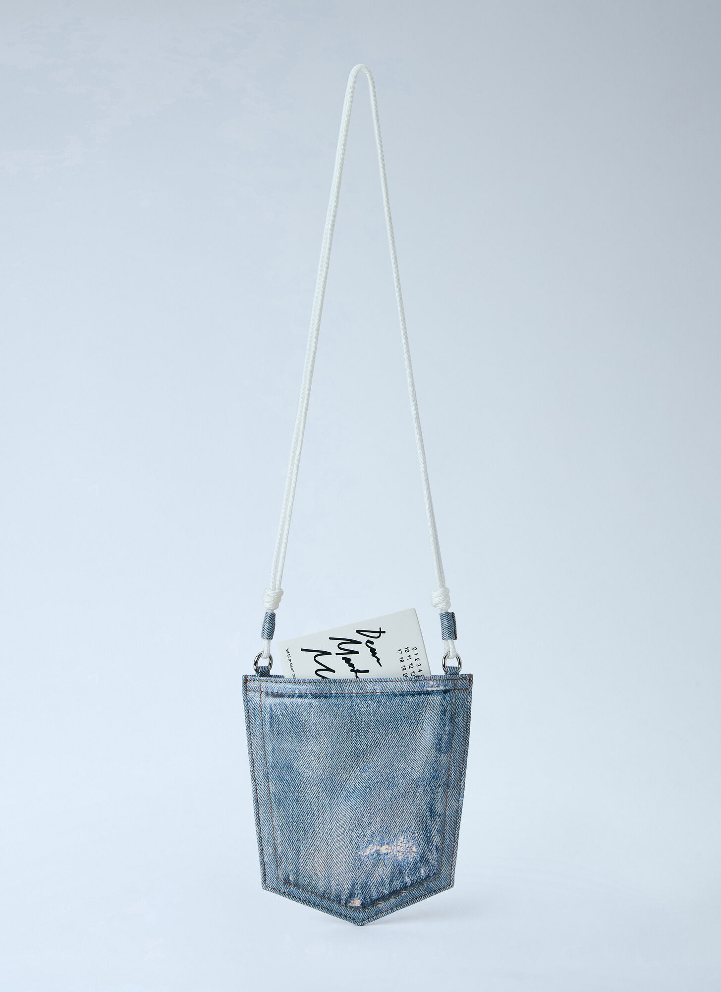 MM6 Maison Margiela Denim Pocket Bag - Woman Shoulder Bags Blue One Size　MM6 メゾン マルジェラ デニム ポケット バッグ - 女性 ショルダー バッグ ブルー フリー サイズ MM6
