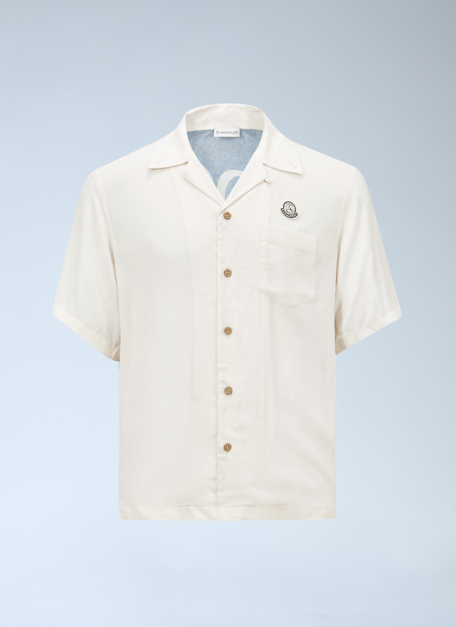 Shop Moncler X Mercedes-benz By Nigo Logo Motif Short Sleeve Shirt In Cream