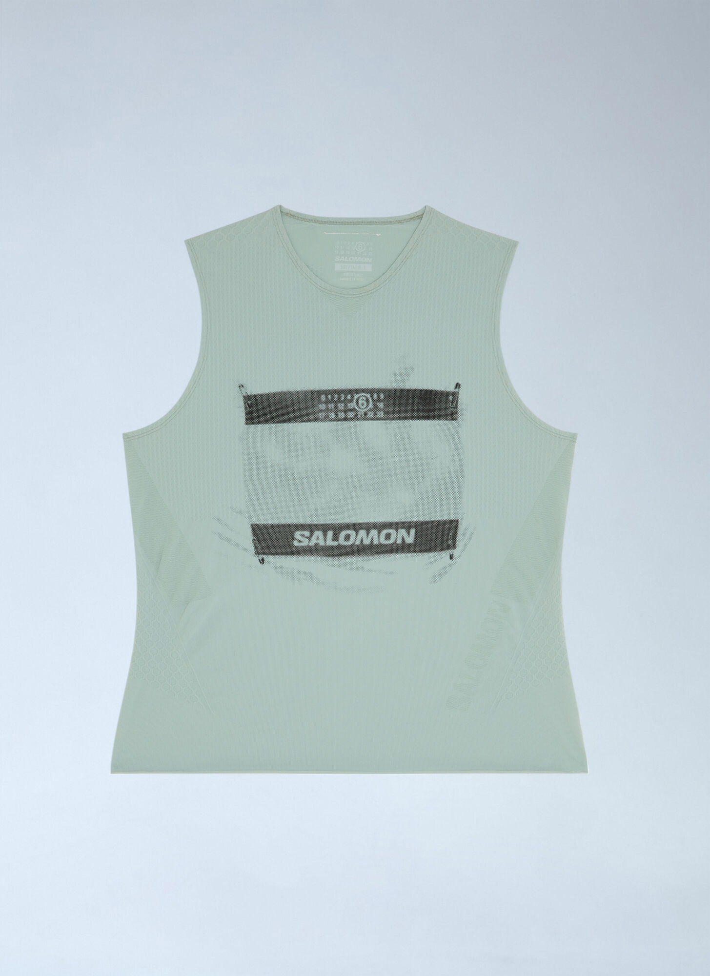 Mm6 Maison Margiela Mesh Graphic Sleeveless Vest