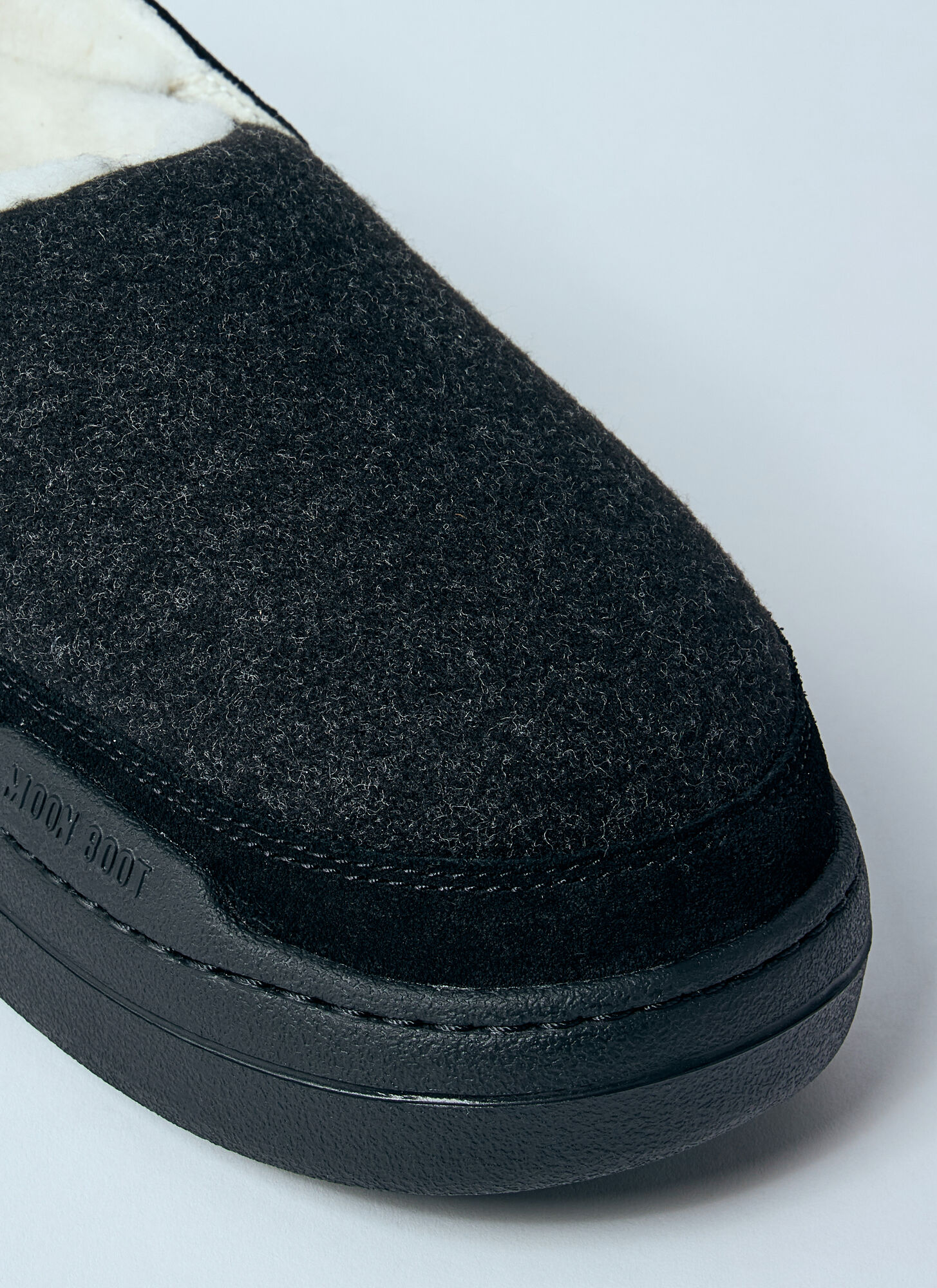  Moon Boot Moon Boot Park Clog Felt Mules - Frau Slip Ons Black Eu - 35 