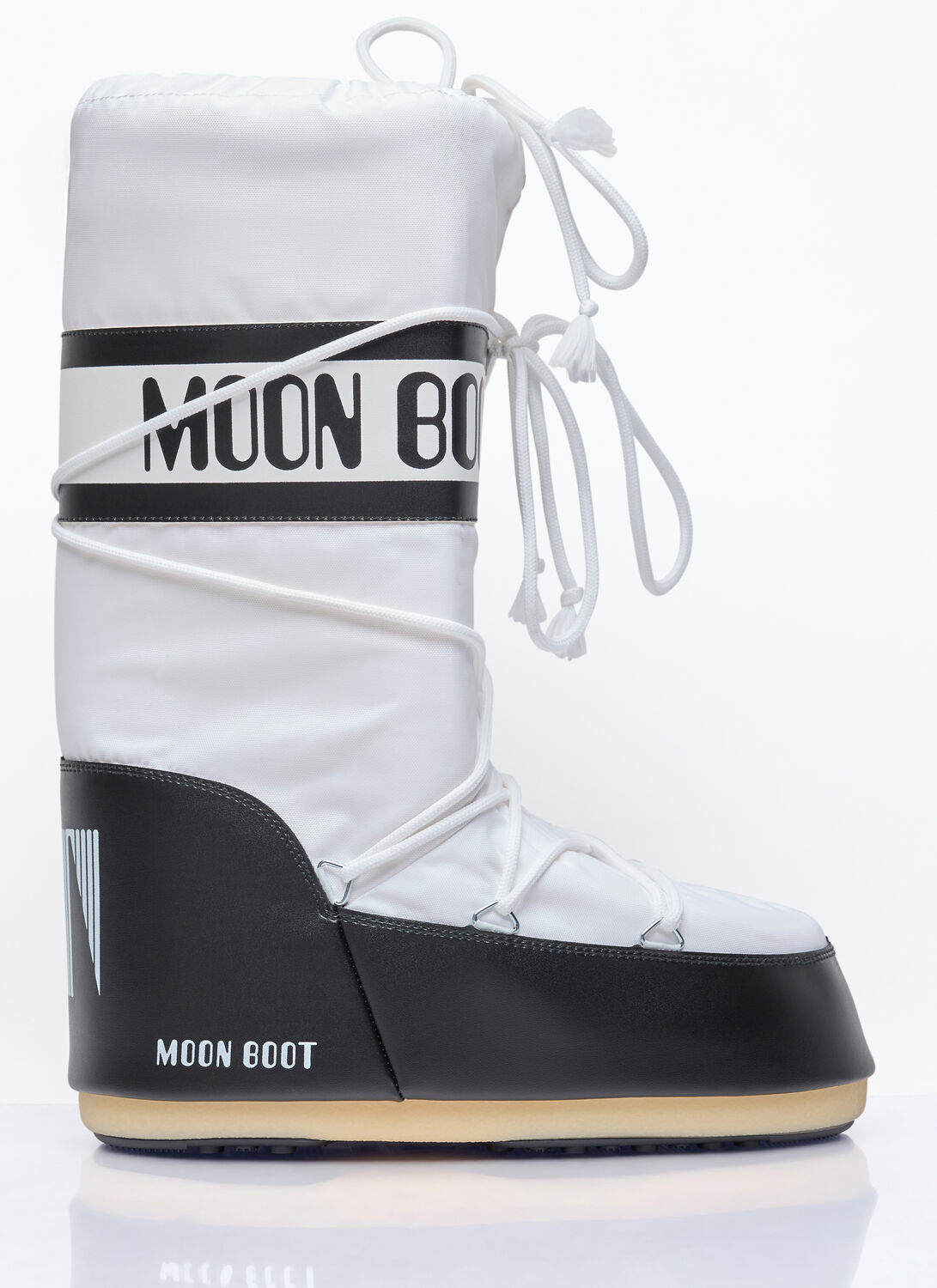 Moon Boot Icon Panelled Waterproof Lace-up Boots In White