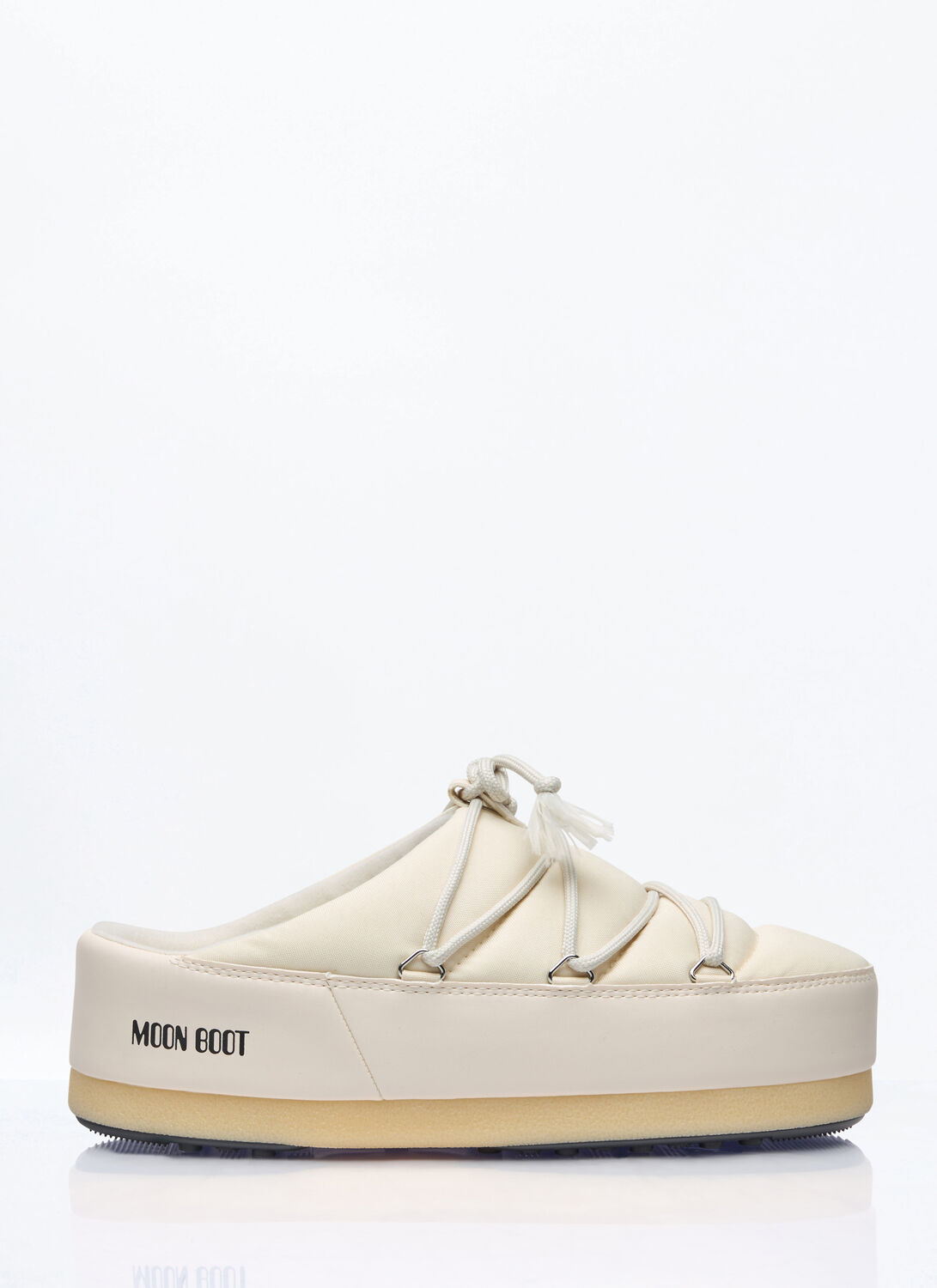 Moon Boot Evx Nylon Mules In Beige