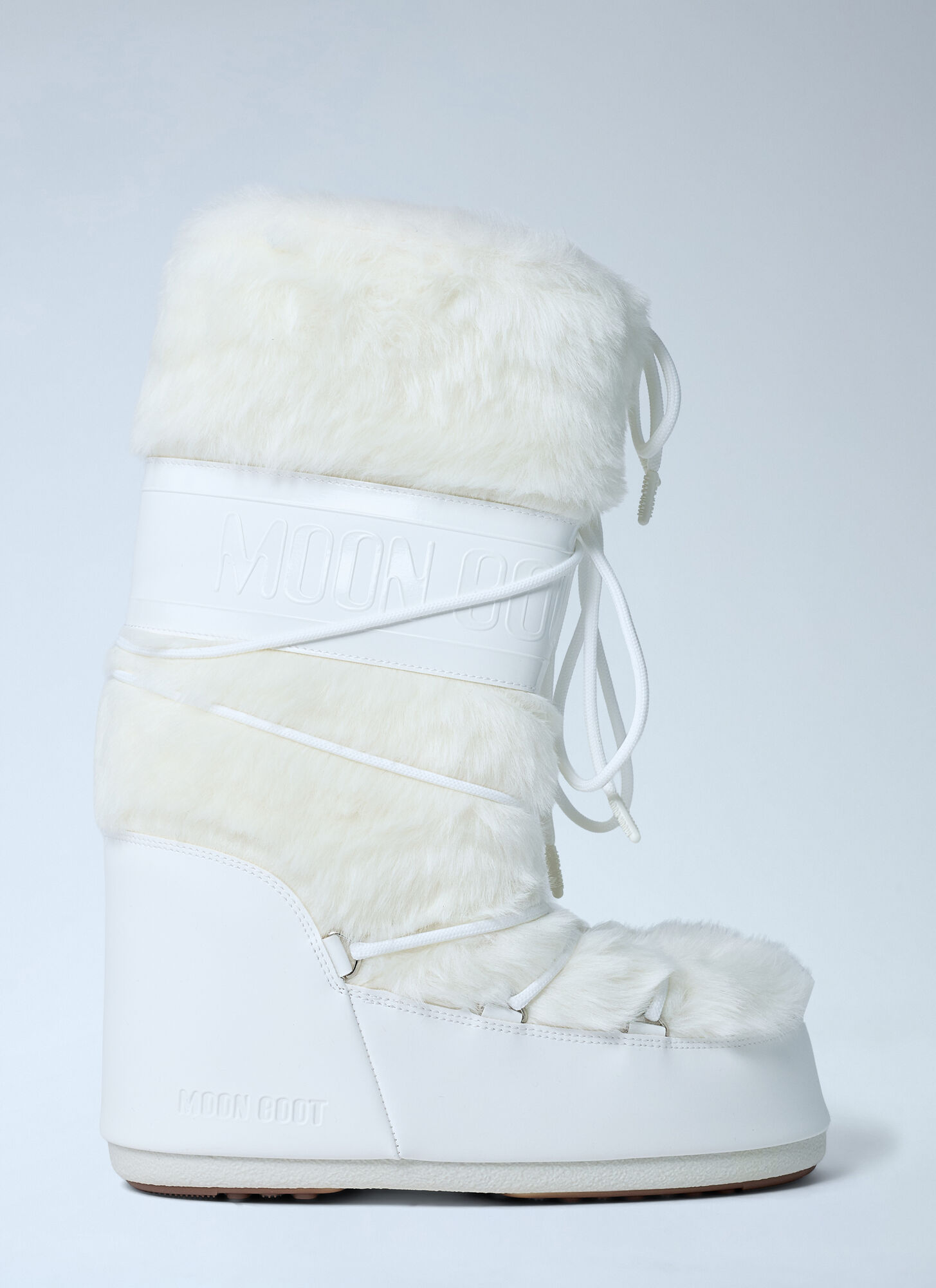 Moon Boot Unisex White Mb Icon Faux-Fur Boots - Boots Eu 35 - 38