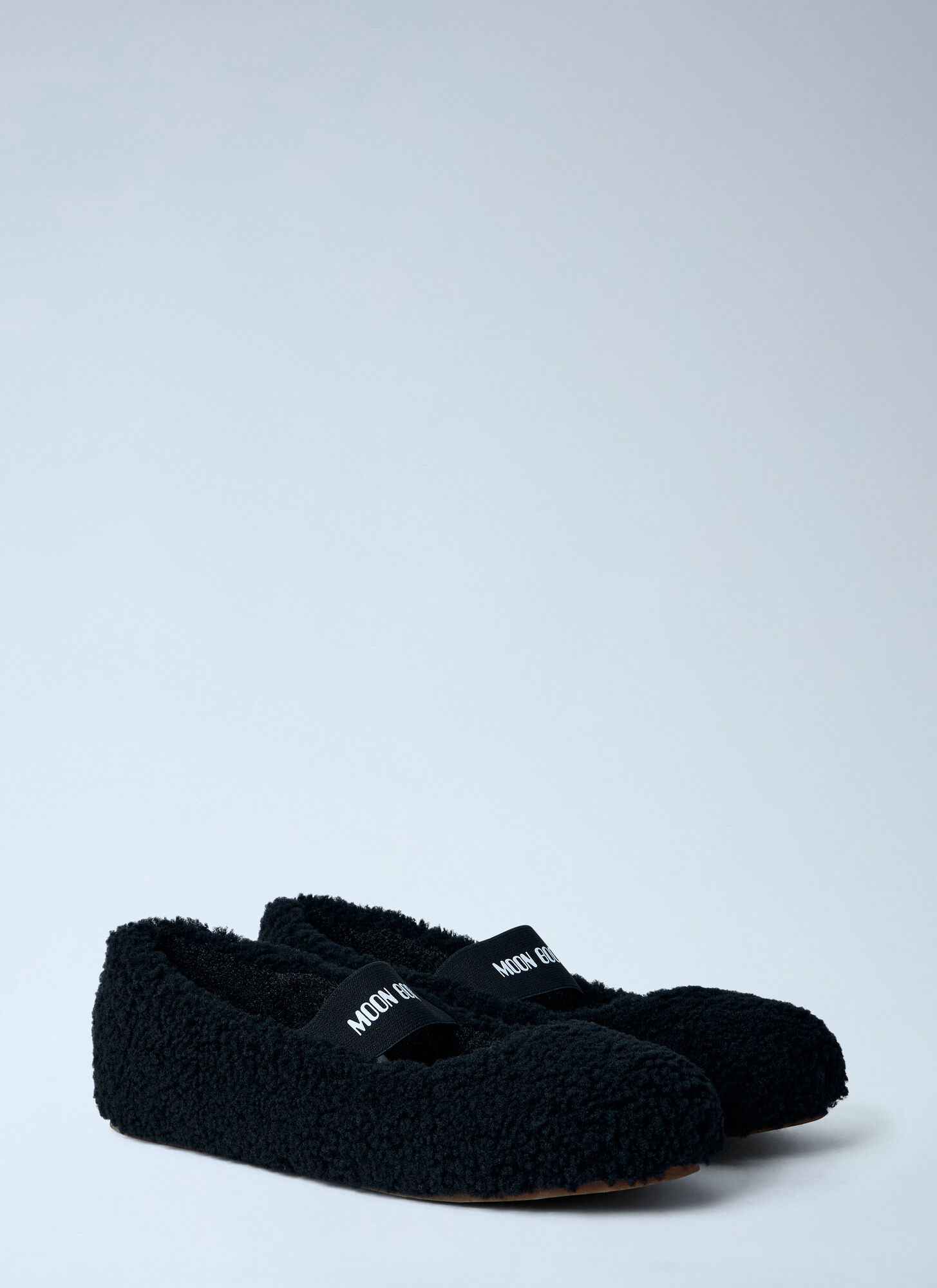  Moon Boot Moon Boot Mb Shearling Ballerina Flats -  Slip Ons Black Eu - 37 