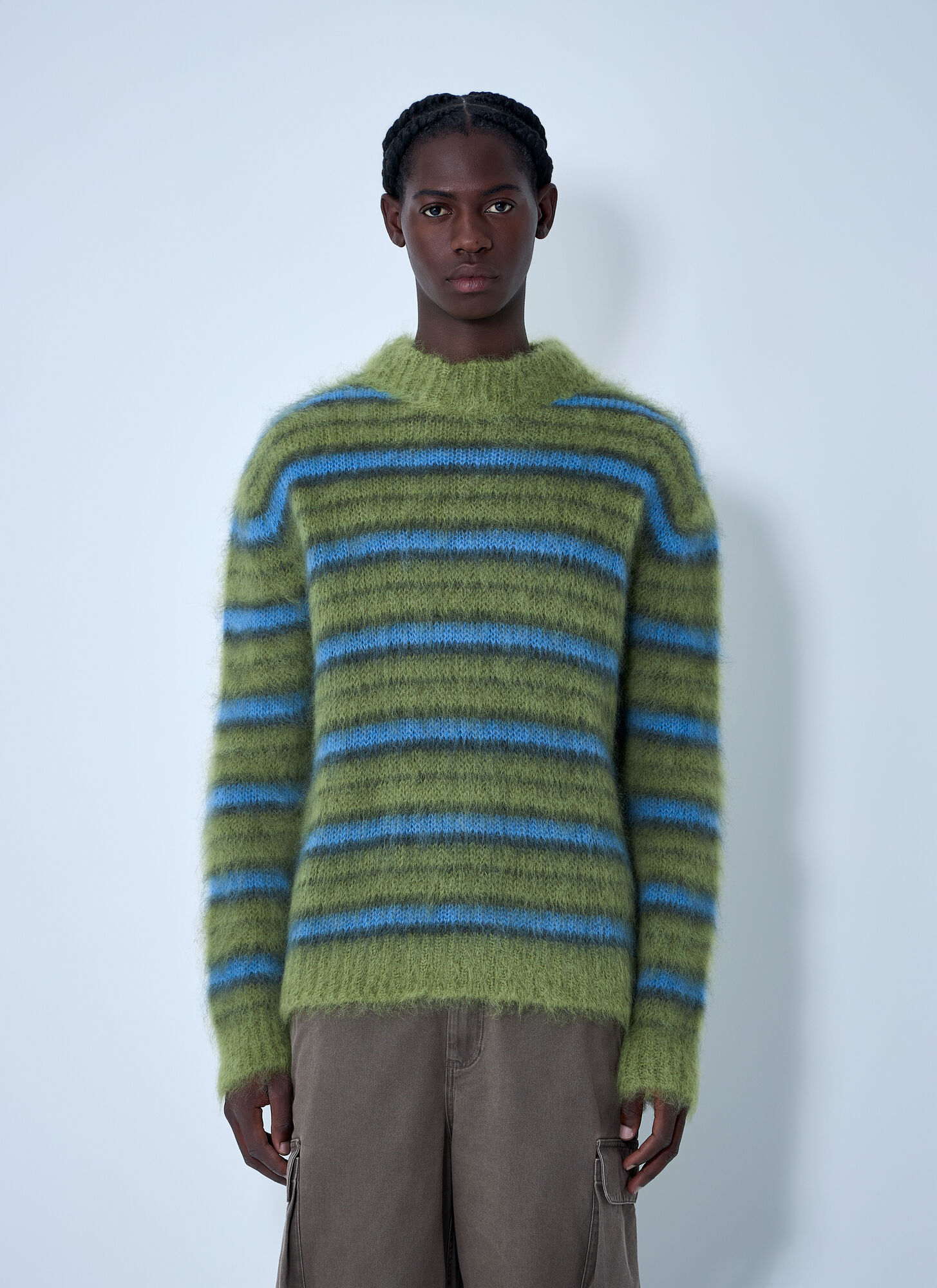 Marni Men's Green Mohair-Blend Sweater - Man Knitwear Eu - 52