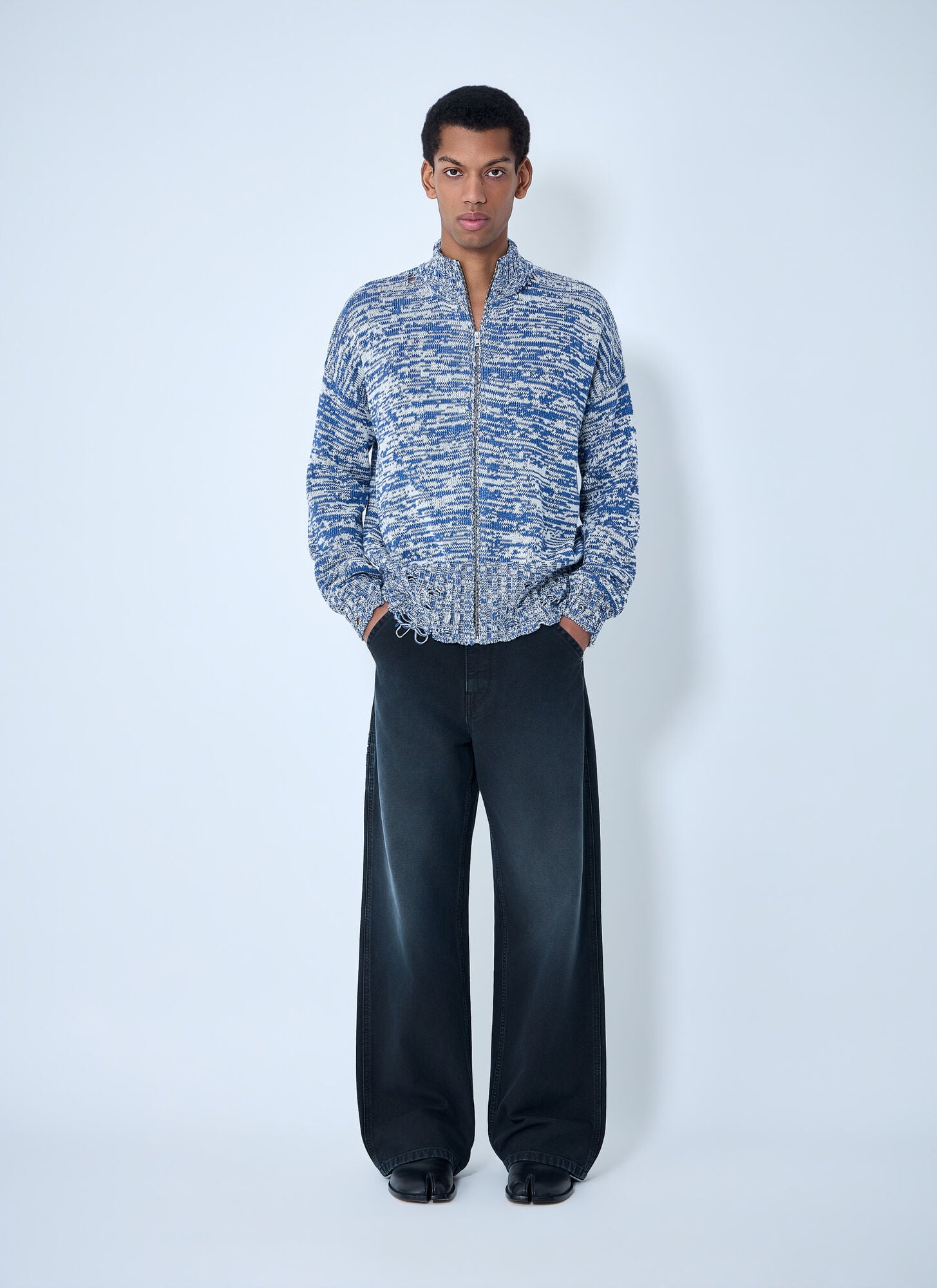  Marni Marni Lana And Alpaca Cardigan - Mann Strick Blue It - 50 